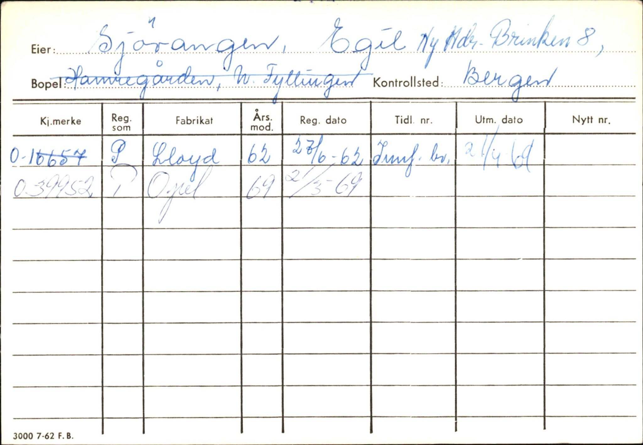 Statens vegvesen, Hordaland vegkontor, AV/SAB-A-5201/2/Hb/L0031: O-eierkort S, 1920-1971, s. 96