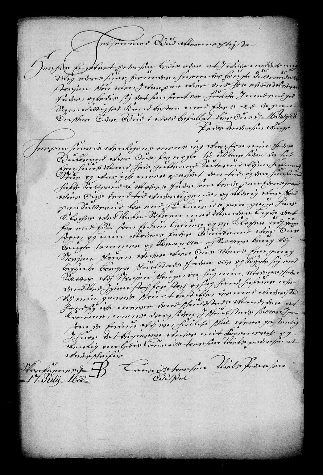 Stattholderembetet 1572-1771, RA/EA-2870/Af/L0002: Avskrifter av vedlegg til originale supplikker, nummerert i samsvar med supplikkbøkene, 1687-1689, s. 175