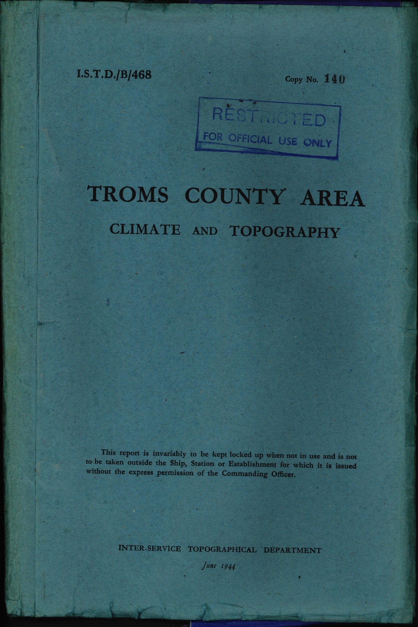 Forsvaret, Forsvarets overkommando II, RA/RAFA-3915/D/Dd/L0021: Troms 1, 1943-1945, s. 77