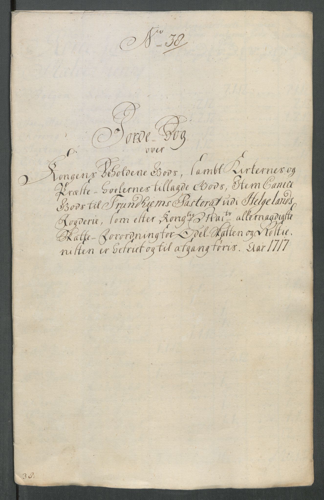 Rentekammeret inntil 1814, Reviderte regnskaper, Fogderegnskap, RA/EA-4092/R65/L4515: Fogderegnskap Helgeland, 1717, s. 298