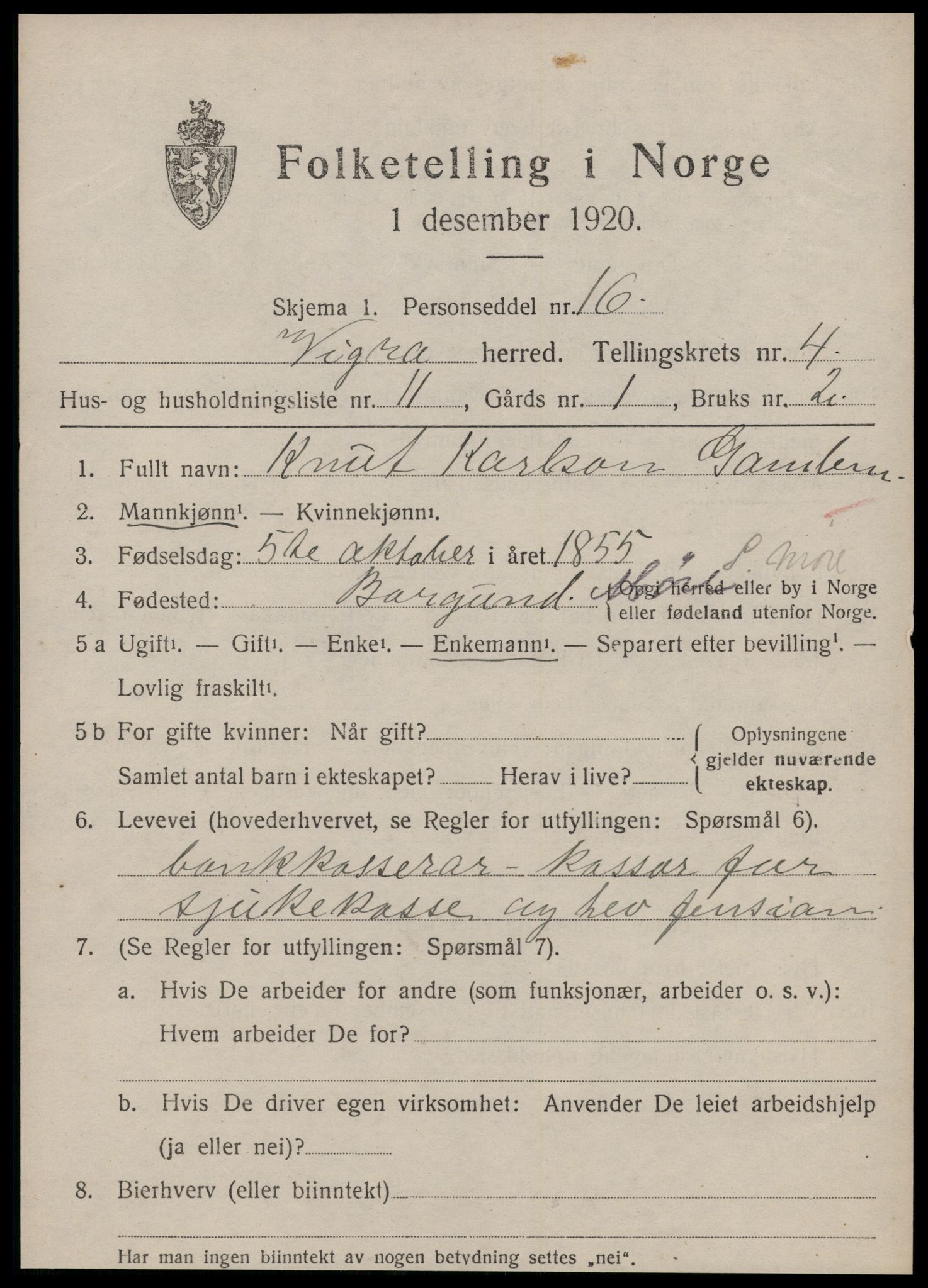 SAT, Folketelling 1920 for 1533 Vigra herred, 1920, s. 1972