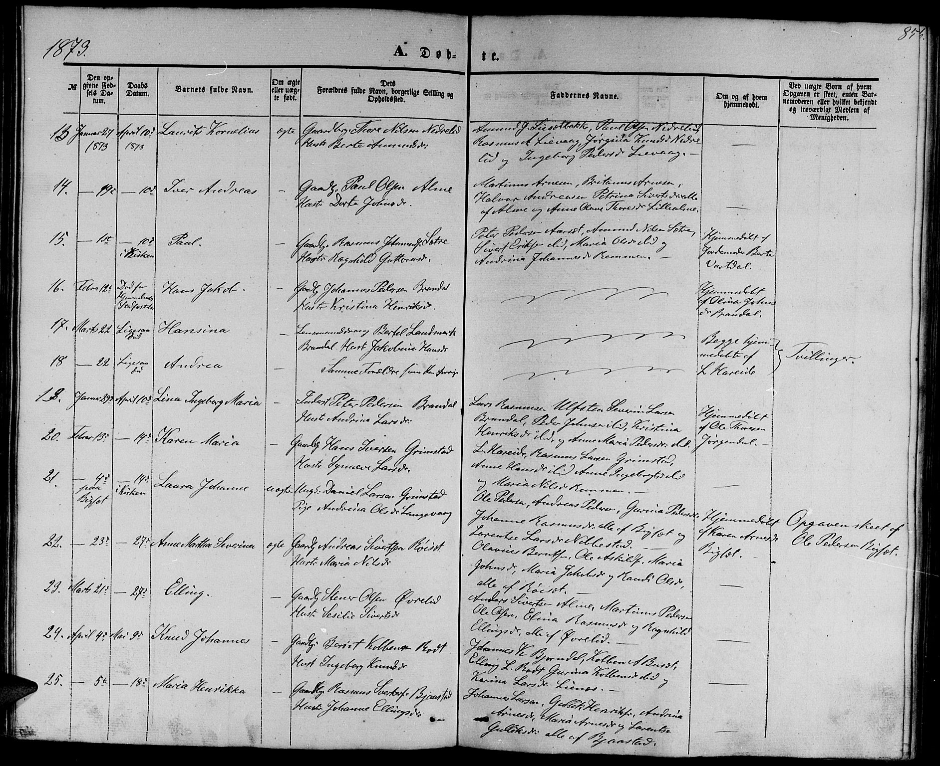 Ministerialprotokoller, klokkerbøker og fødselsregistre - Møre og Romsdal, AV/SAT-A-1454/510/L0124: Klokkerbok nr. 510C01, 1854-1877, s. 85