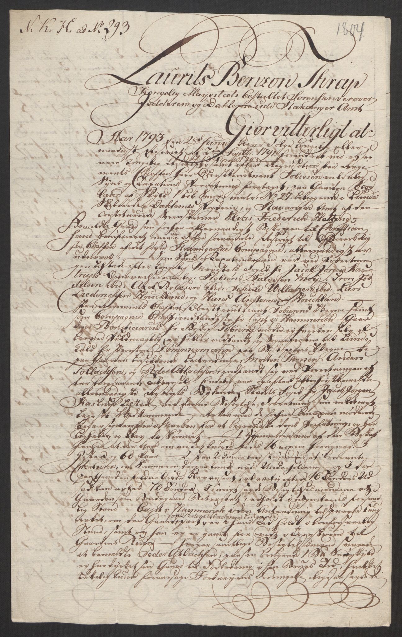 Forsvaret, Den norske kvesthuskasse/krigshospitalkasse, AV/RA-RAFA-1887/F/Fa/L0017: Innkomne brev:, 1782-1807, s. 671