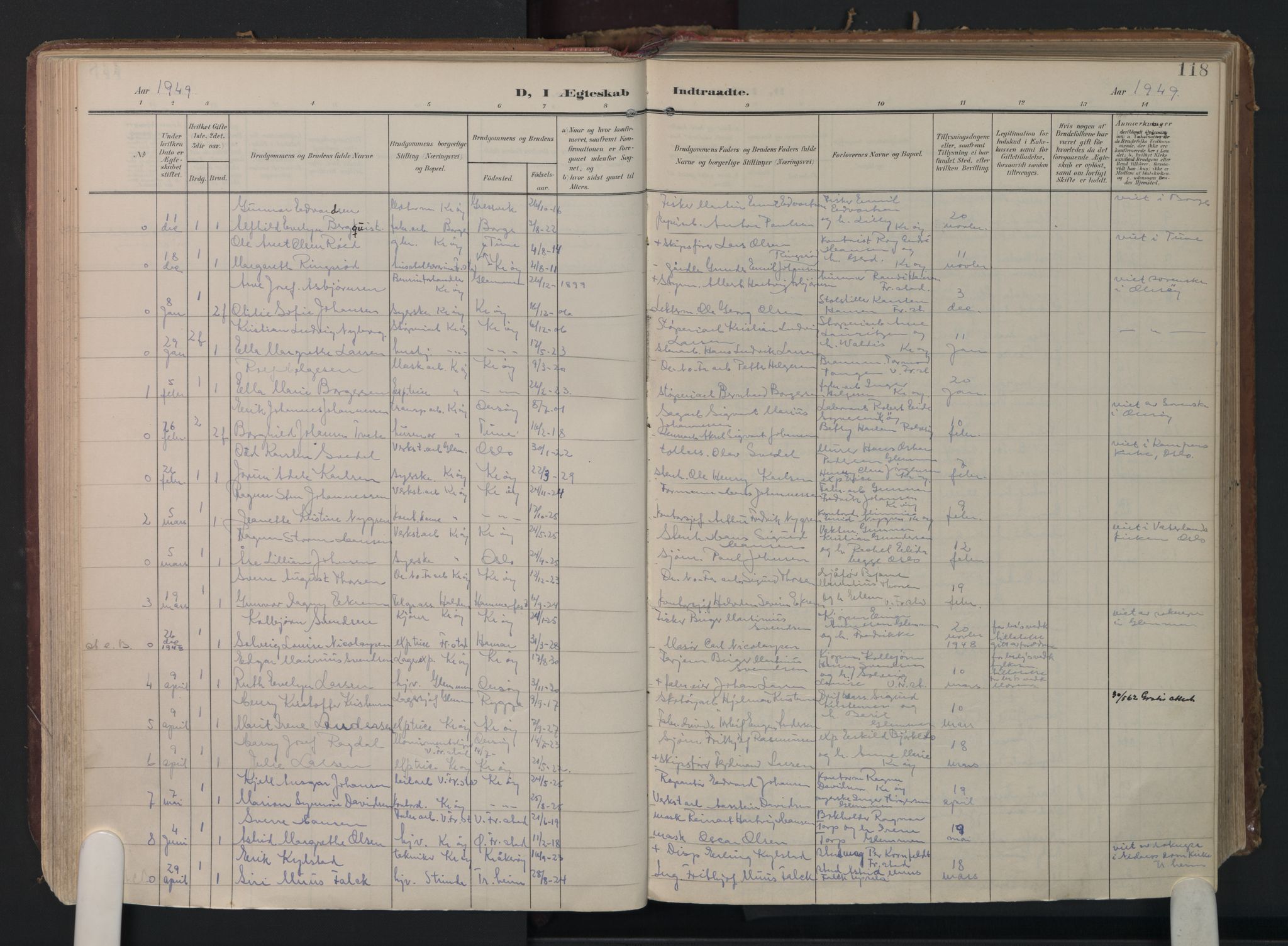 Kråkerøy prestekontor Kirkebøker, AV/SAO-A-10912/F/Fa/L0004: Ministerialbok nr. 4, 1908-1965, s. 118