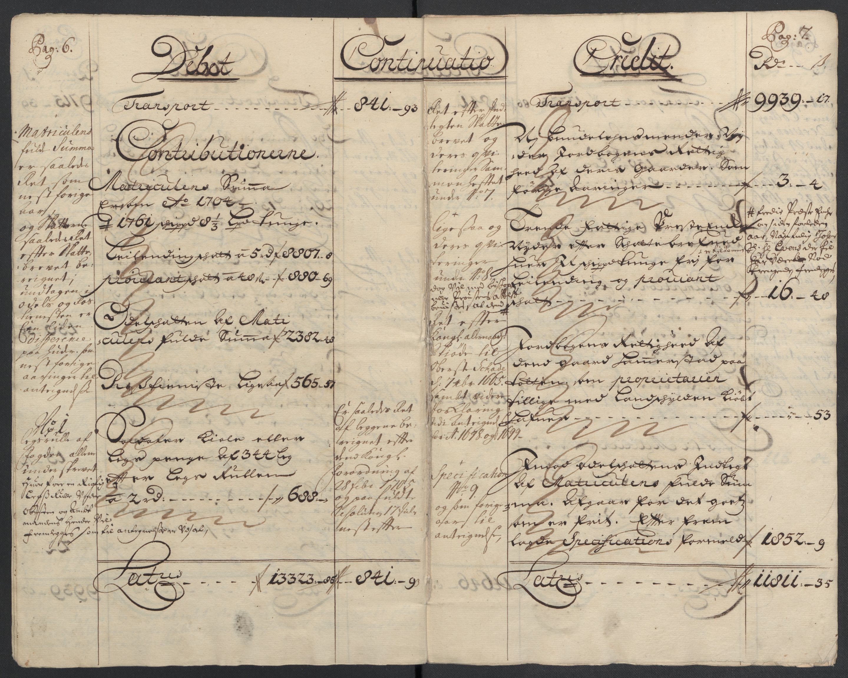 Rentekammeret inntil 1814, Reviderte regnskaper, Fogderegnskap, AV/RA-EA-4092/R18/L1303: Fogderegnskap Hadeland, Toten og Valdres, 1705, s. 6