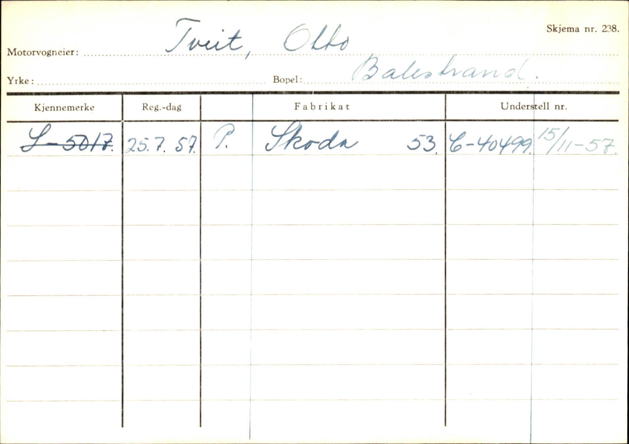 Statens vegvesen, Sogn og Fjordane vegkontor, SAB/A-5301/4/F/L0132: Eigarregister Askvoll A-Å. Balestrand A-Å, 1945-1975, s. 2483