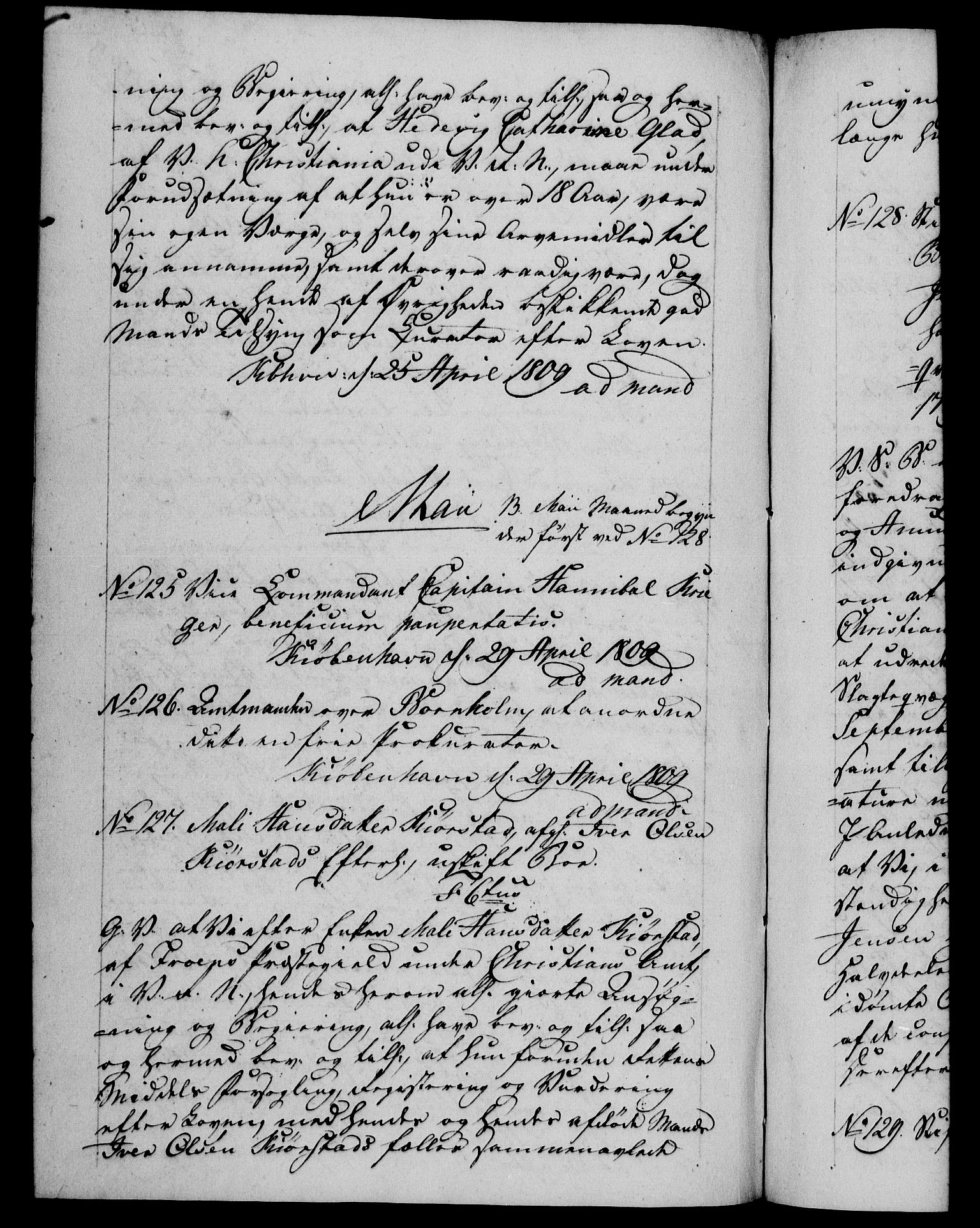 Danske Kanselli 1800-1814, RA/EA-3024/H/Hf/Hfb/Hfba/L0004: Registranter, 1808-1810, s. 152b