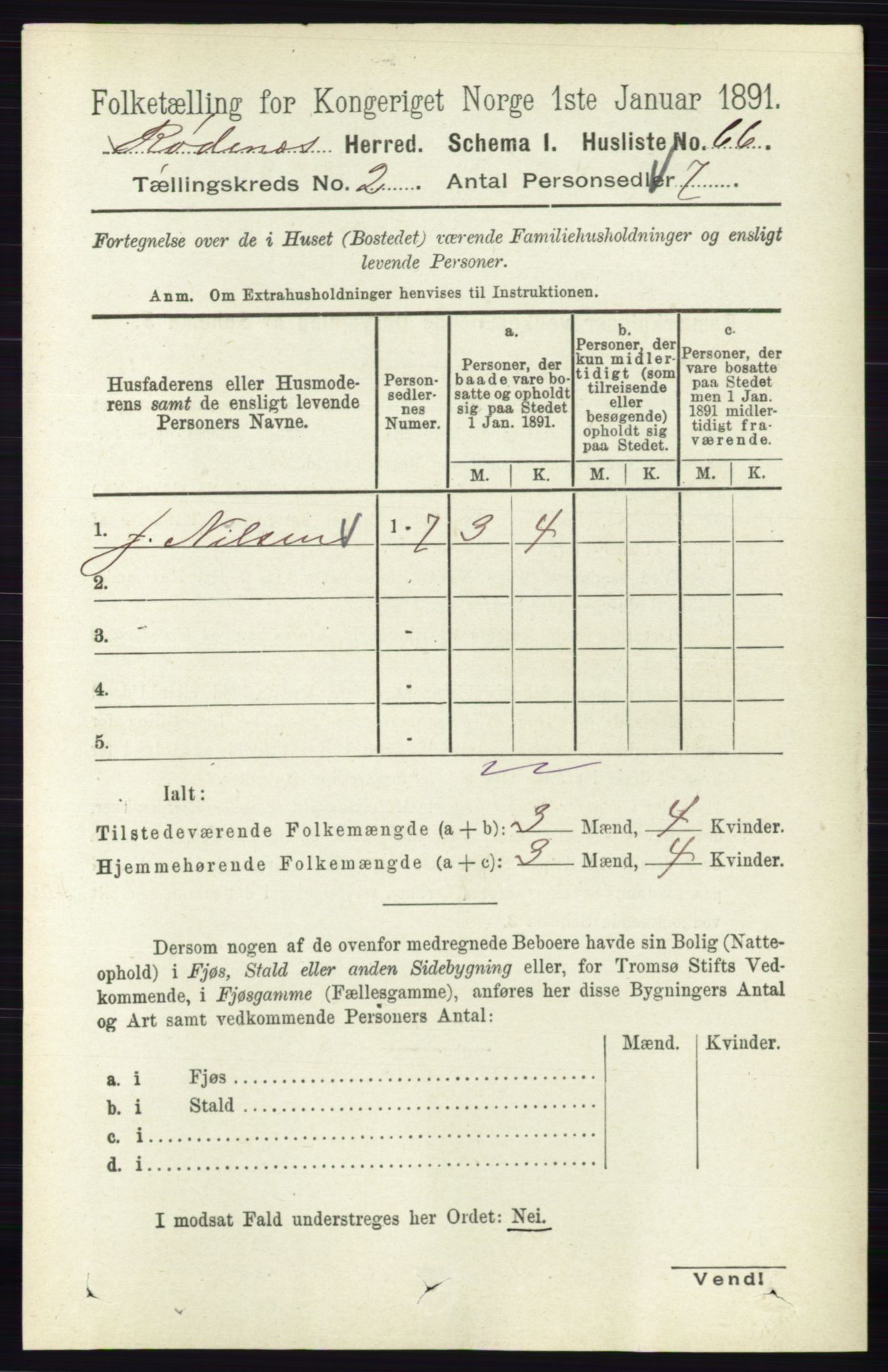 RA, Folketelling 1891 for 0120 Rødenes herred, 1891, s. 721