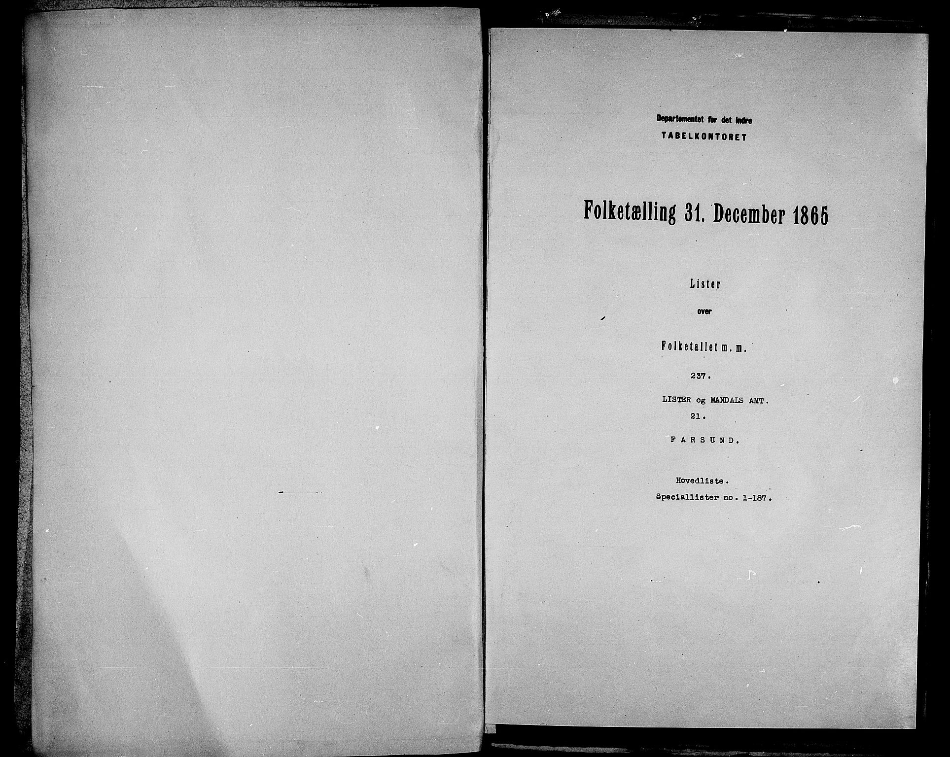RA, Folketelling 1865 for 1003B Vanse prestegjeld, Farsund ladested, 1865, s. 3