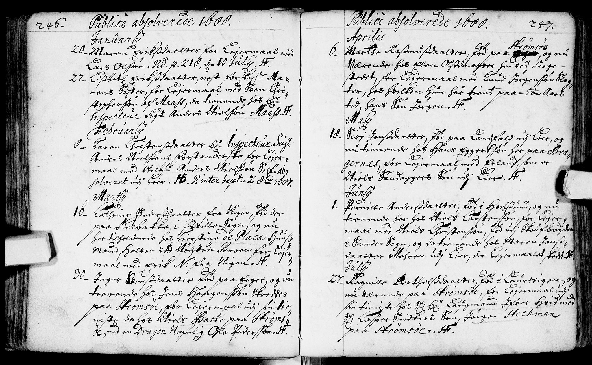 Bragernes kirkebøker, AV/SAKO-A-6/F/Fa/L0002: Ministerialbok nr. I 2, 1680-1705, s. 246-247