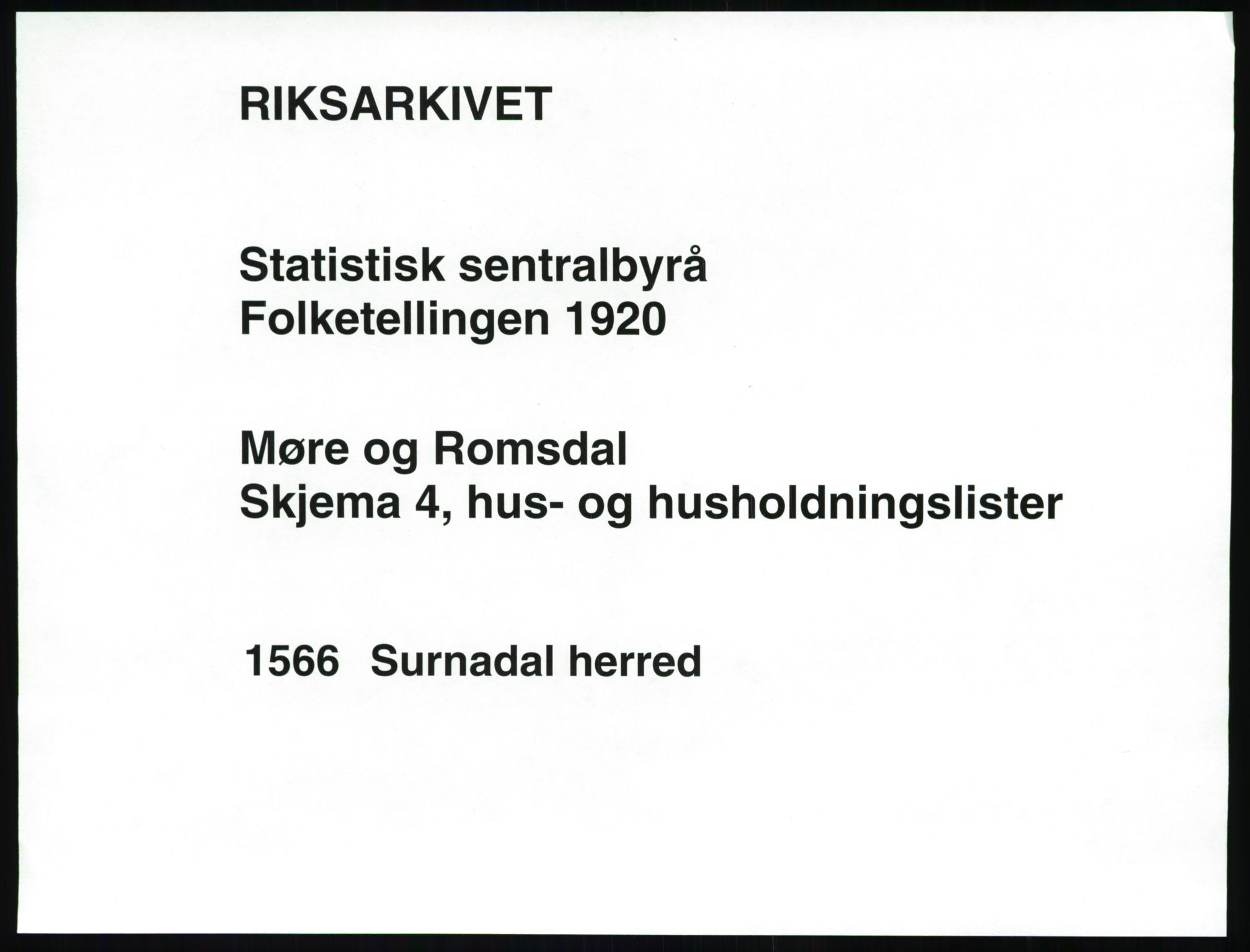 SAT, Folketelling 1920 for 1566 Surnadal herred, 1920, s. 39