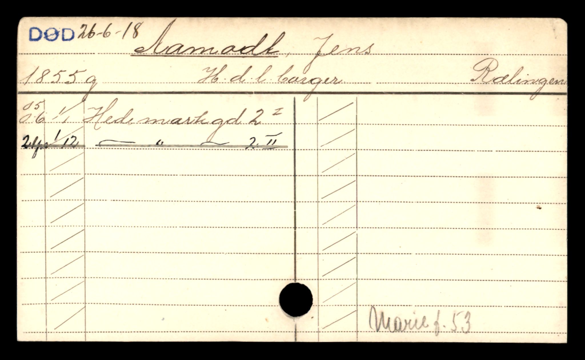 Oslo folkeregister, Registerkort, AV/SAO-A-11715/D/Da/L0100: Menn: Aamodt Jens - Åvik Reidar, 1906-1919