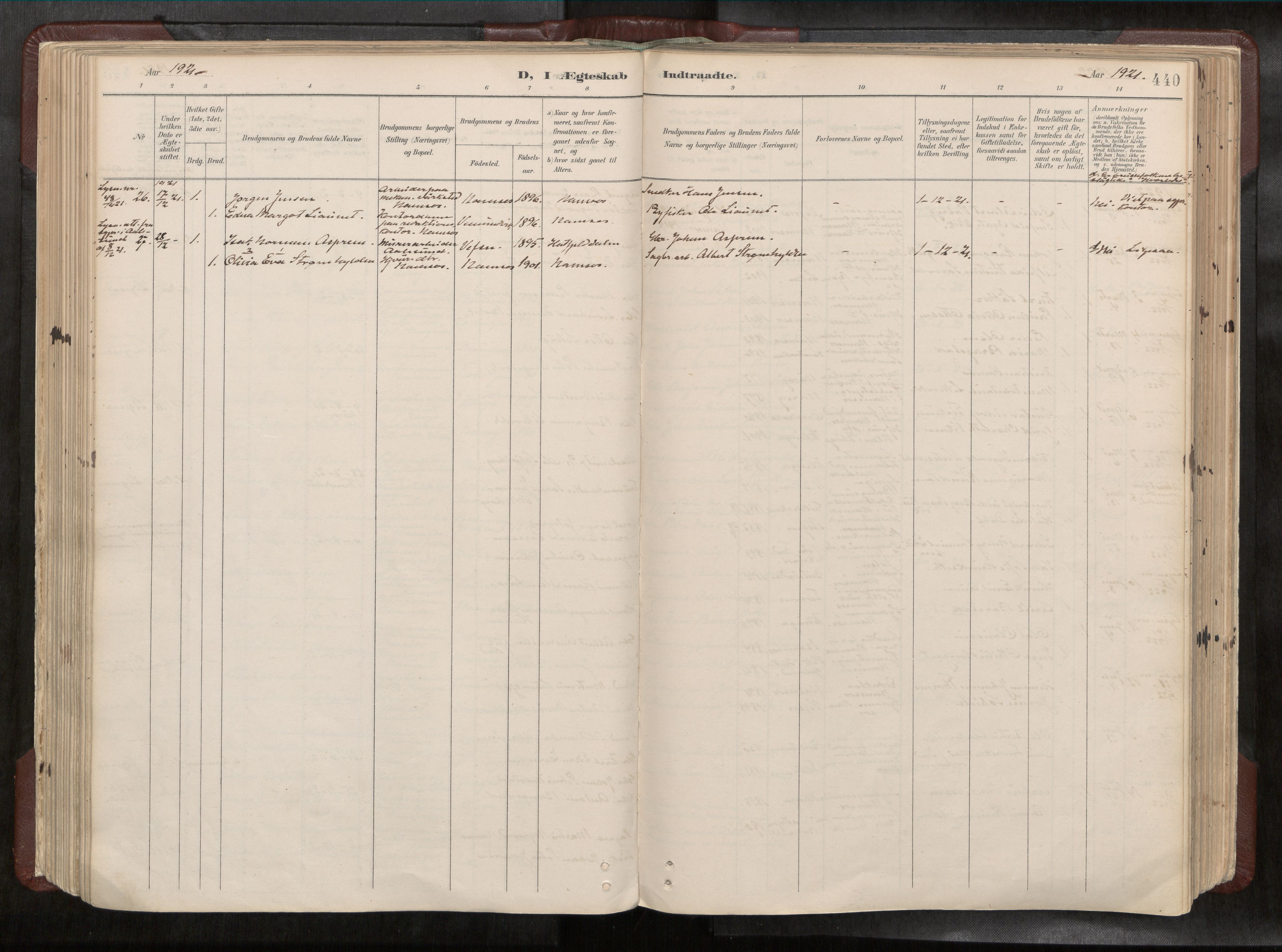Ministerialprotokoller, klokkerbøker og fødselsregistre - Nord-Trøndelag, SAT/A-1458/768/L0579a: Ministerialbok nr. 768A14, 1887-1931, s. 440