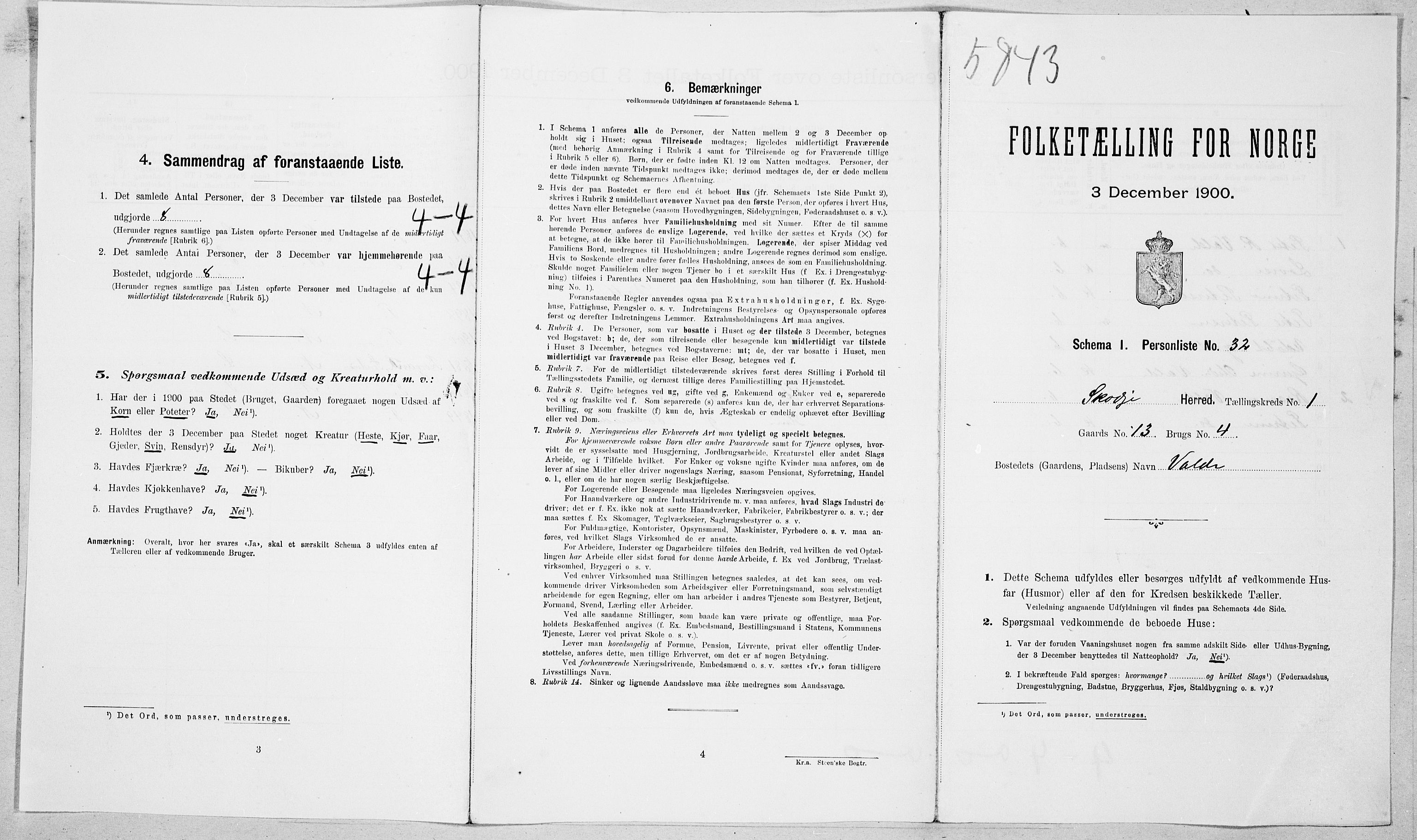 SAT, Folketelling 1900 for 1529 Skodje herred, 1900, s. 160