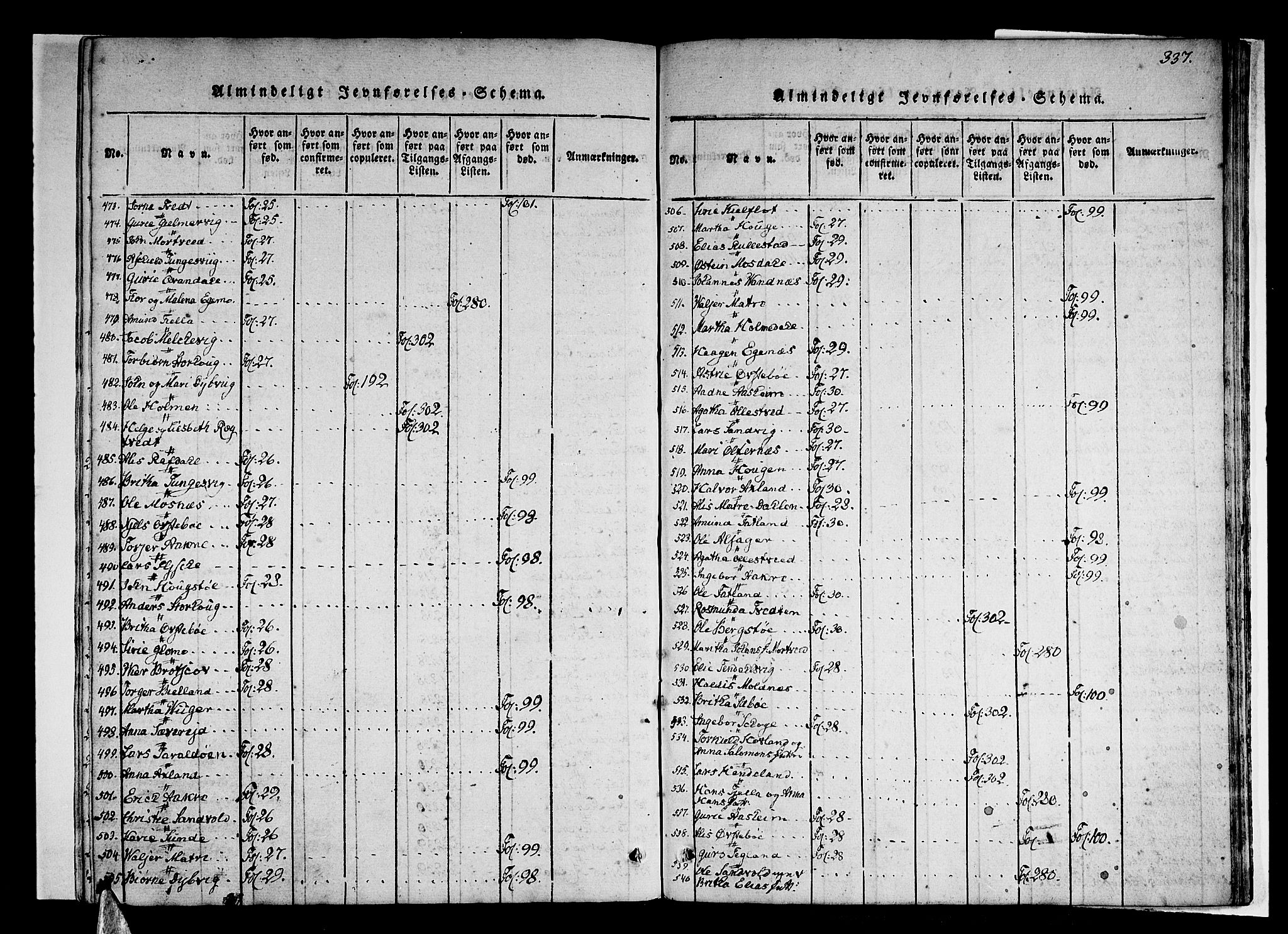 Skånevik sokneprestembete, AV/SAB-A-77801/H/Haa: Ministerialbok nr. A 3, 1815-1828, s. 337