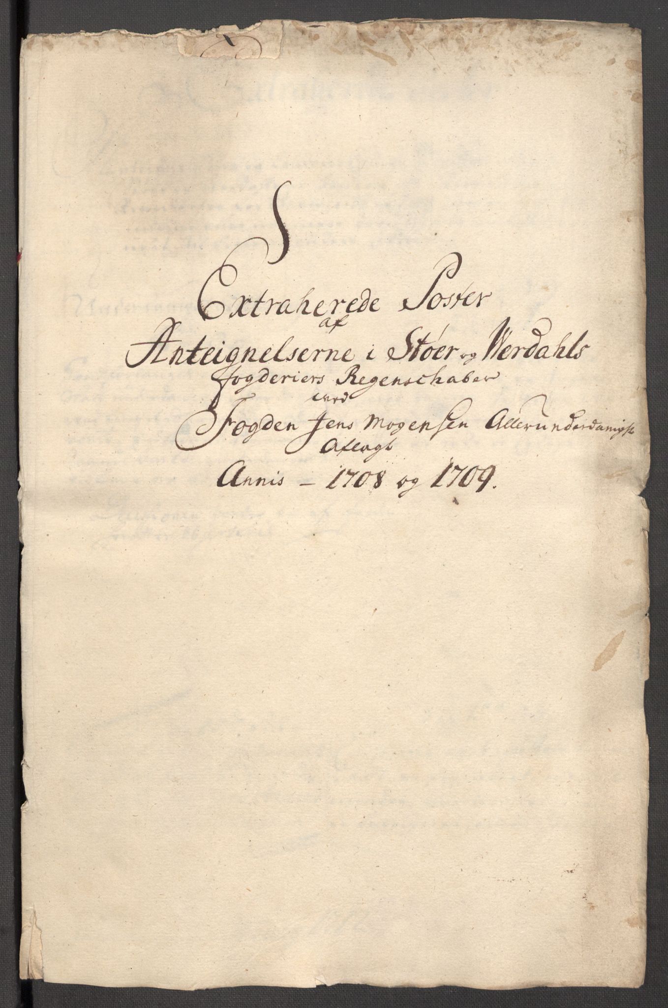 Rentekammeret inntil 1814, Reviderte regnskaper, Fogderegnskap, RA/EA-4092/R62/L4199: Fogderegnskap Stjørdal og Verdal, 1709, s. 335