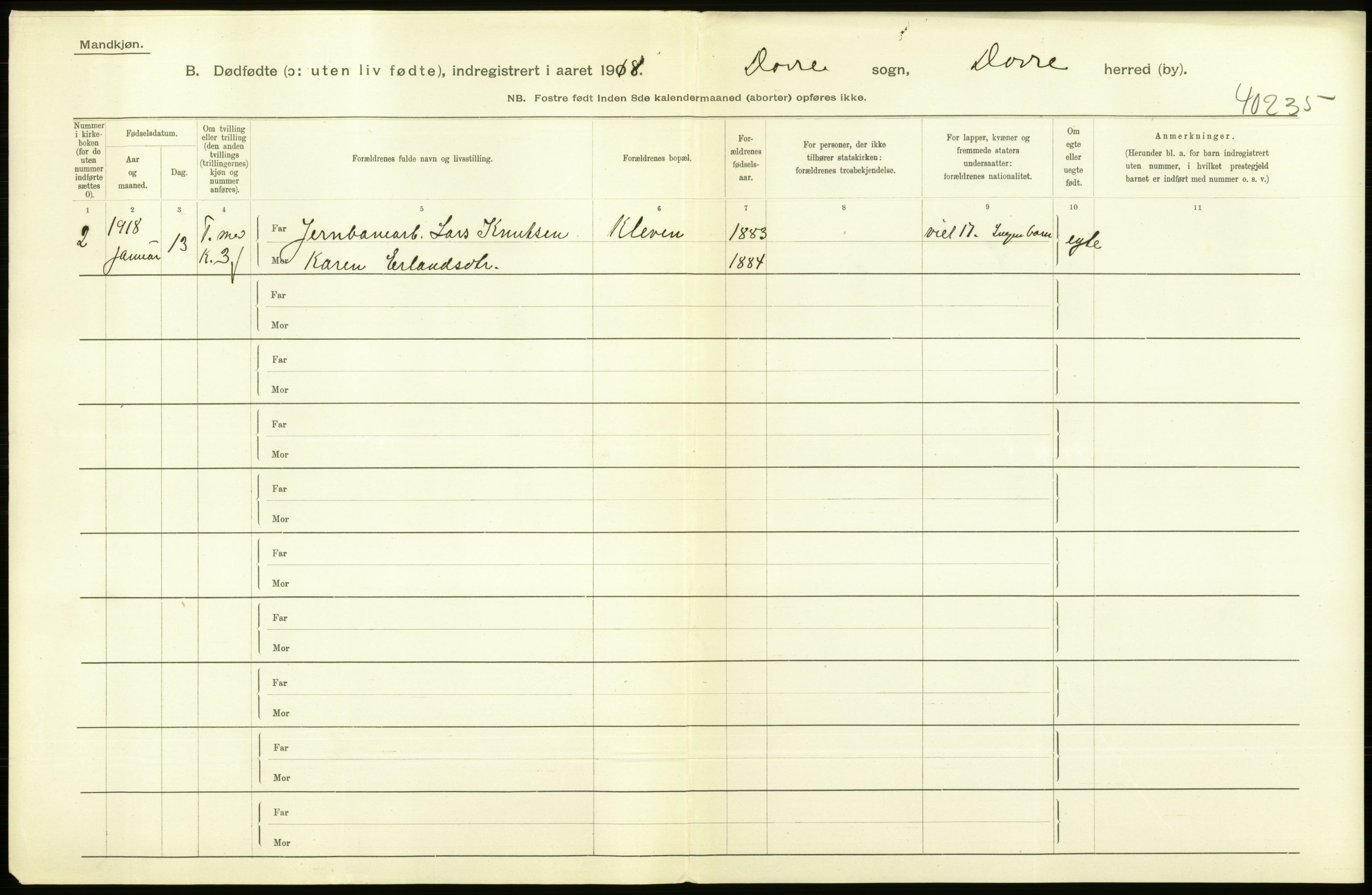 Statistisk sentralbyrå, Sosiodemografiske emner, Befolkning, RA/S-2228/D/Df/Dfb/Dfbh/L0016: Oppland fylke: Gifte, dødfødte. Bygder og byer., 1918, s. 267