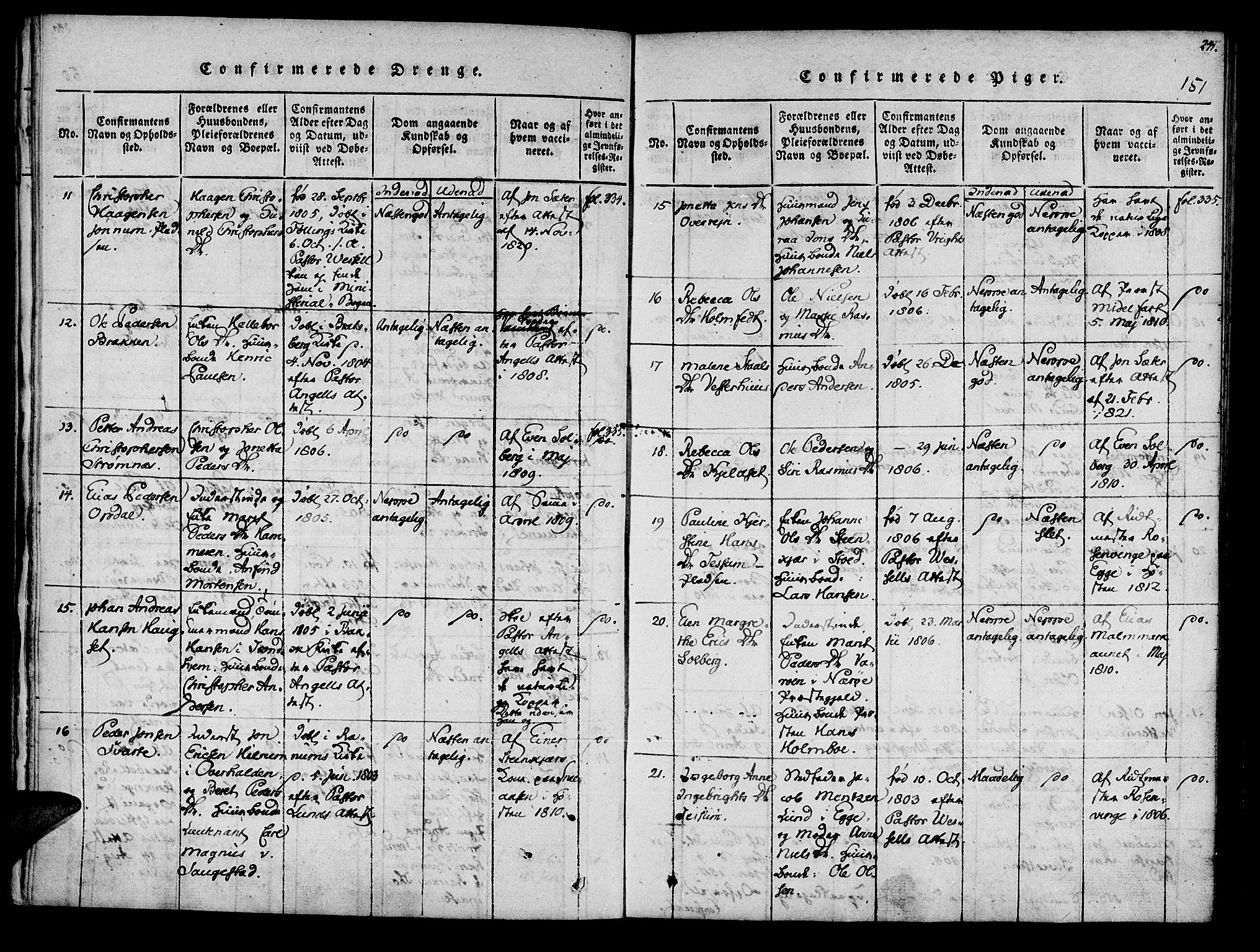 Ministerialprotokoller, klokkerbøker og fødselsregistre - Nord-Trøndelag, SAT/A-1458/741/L0387: Ministerialbok nr. 741A03 /1, 1817-1822, s. 151