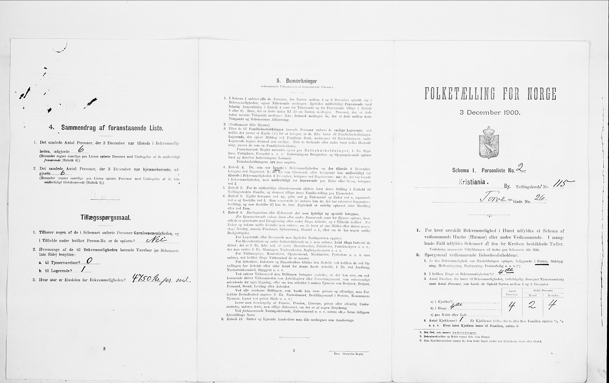 SAO, Folketelling 1900 for 0301 Kristiania kjøpstad, 1900, s. 103146