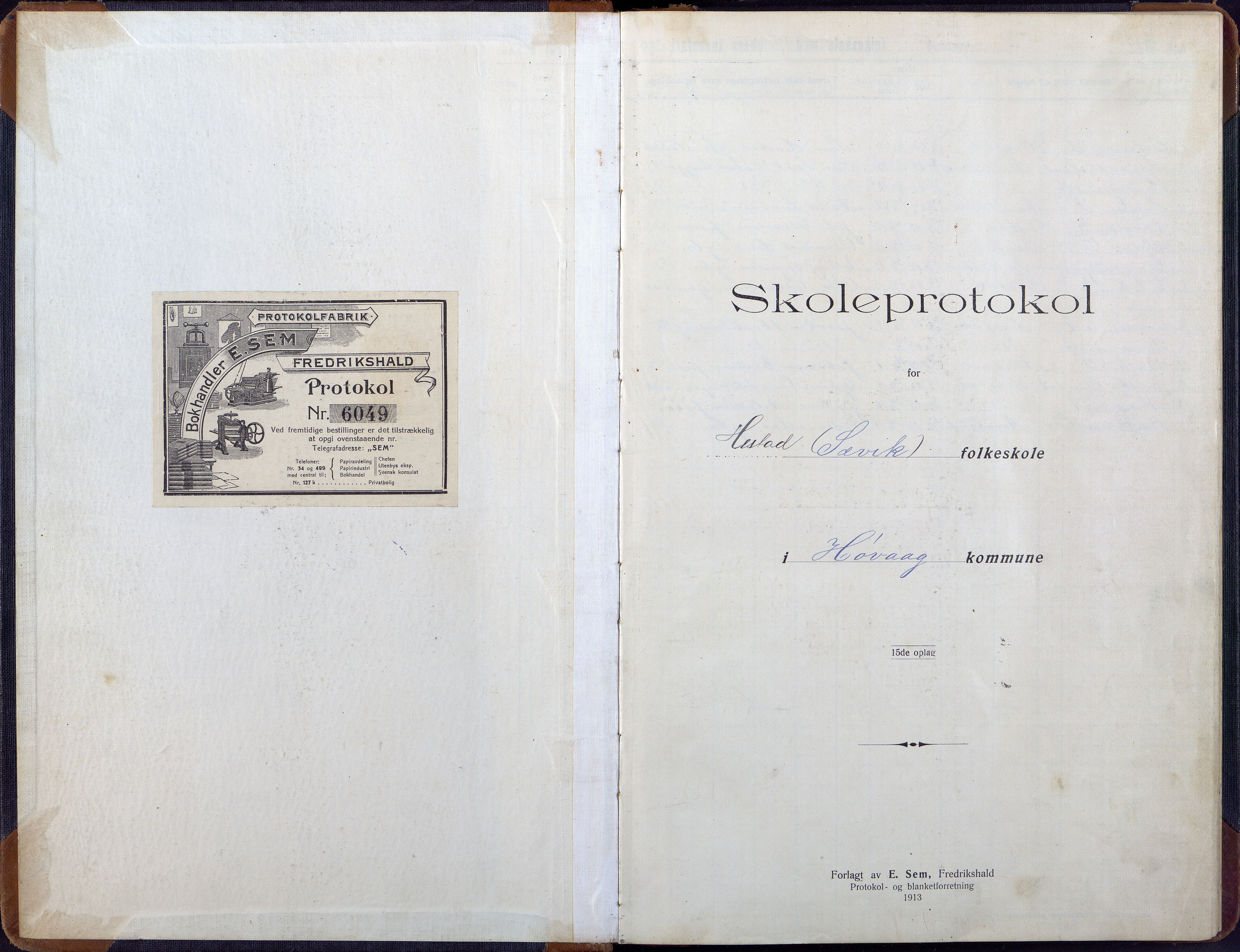 Høvåg kommune, AAKS/KA0927-PK/2/2/L0056: Kvåse, Sevik, Hæstad og Ytre Årsnes - Skoleprotokoll (Sevik, Hæstad), 1914-1944