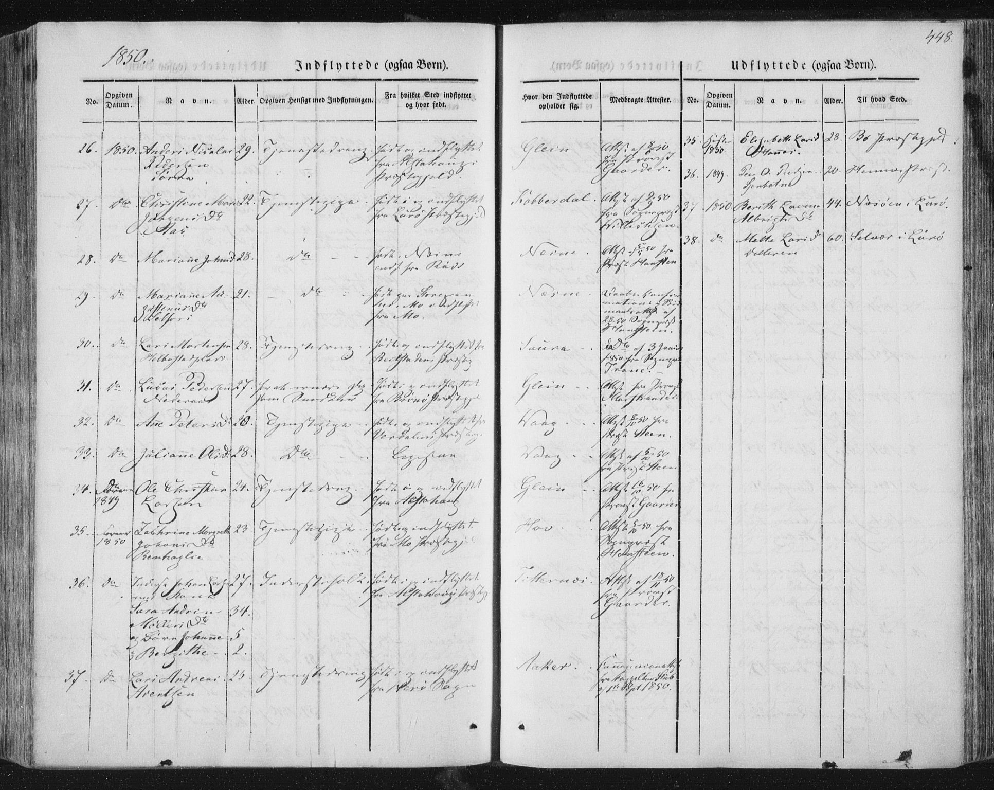 Ministerialprotokoller, klokkerbøker og fødselsregistre - Nordland, AV/SAT-A-1459/838/L0549: Ministerialbok nr. 838A07, 1840-1854, s. 448