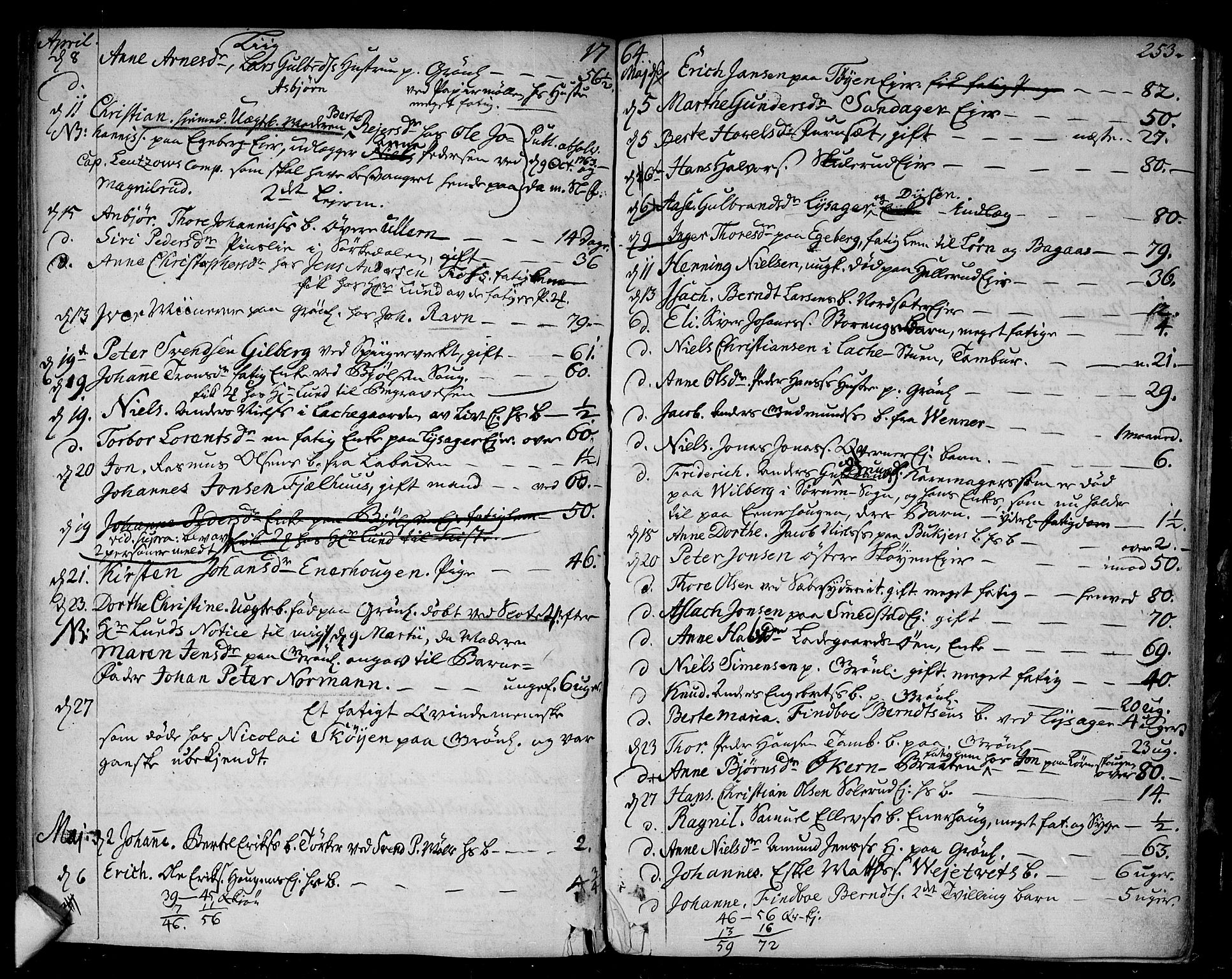 Aker prestekontor kirkebøker, AV/SAO-A-10861/F/L0008: Ministerialbok nr. 8, 1749-1765, s. 253