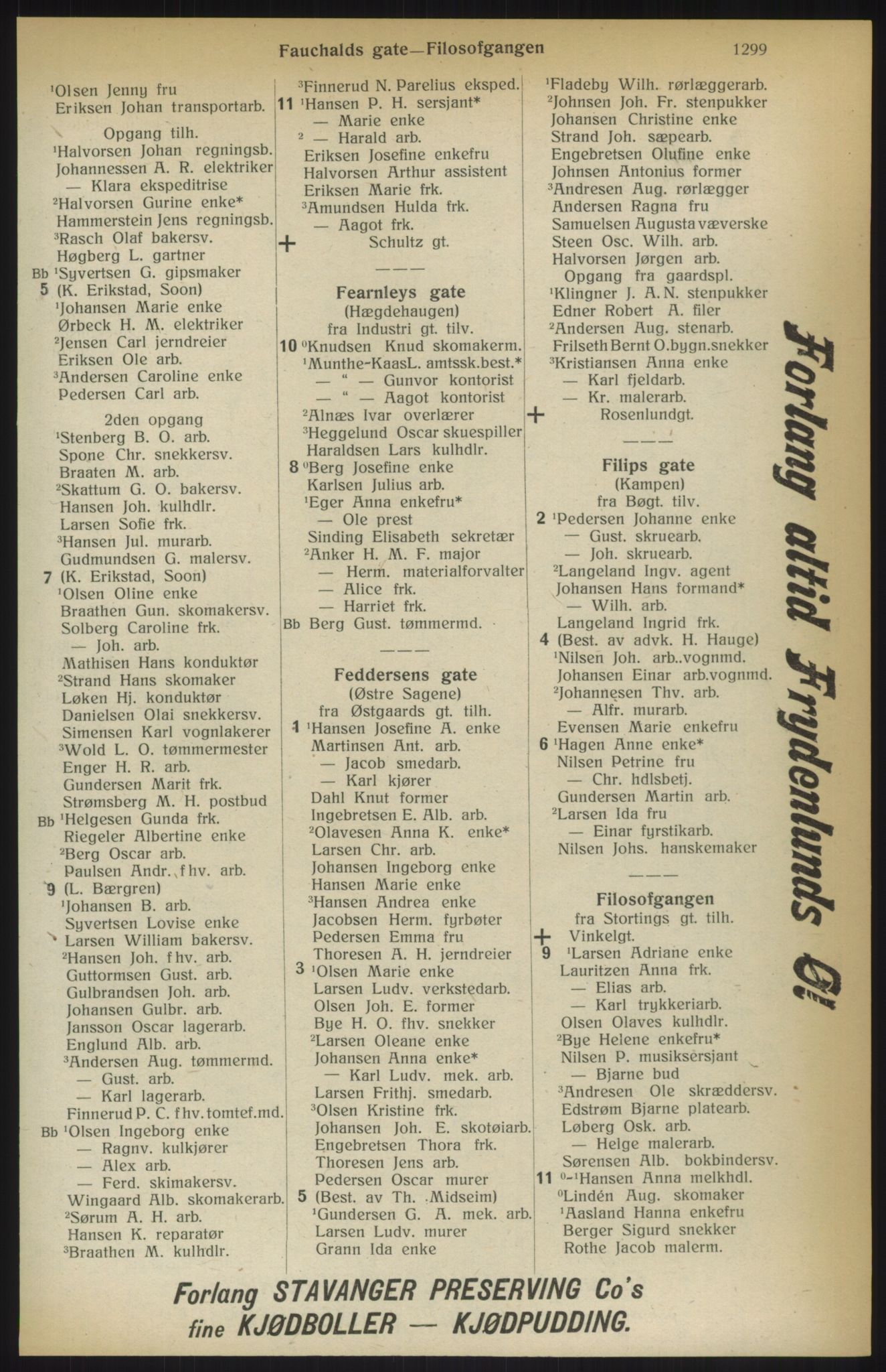 Kristiania/Oslo adressebok, PUBL/-, 1914, s. 1299