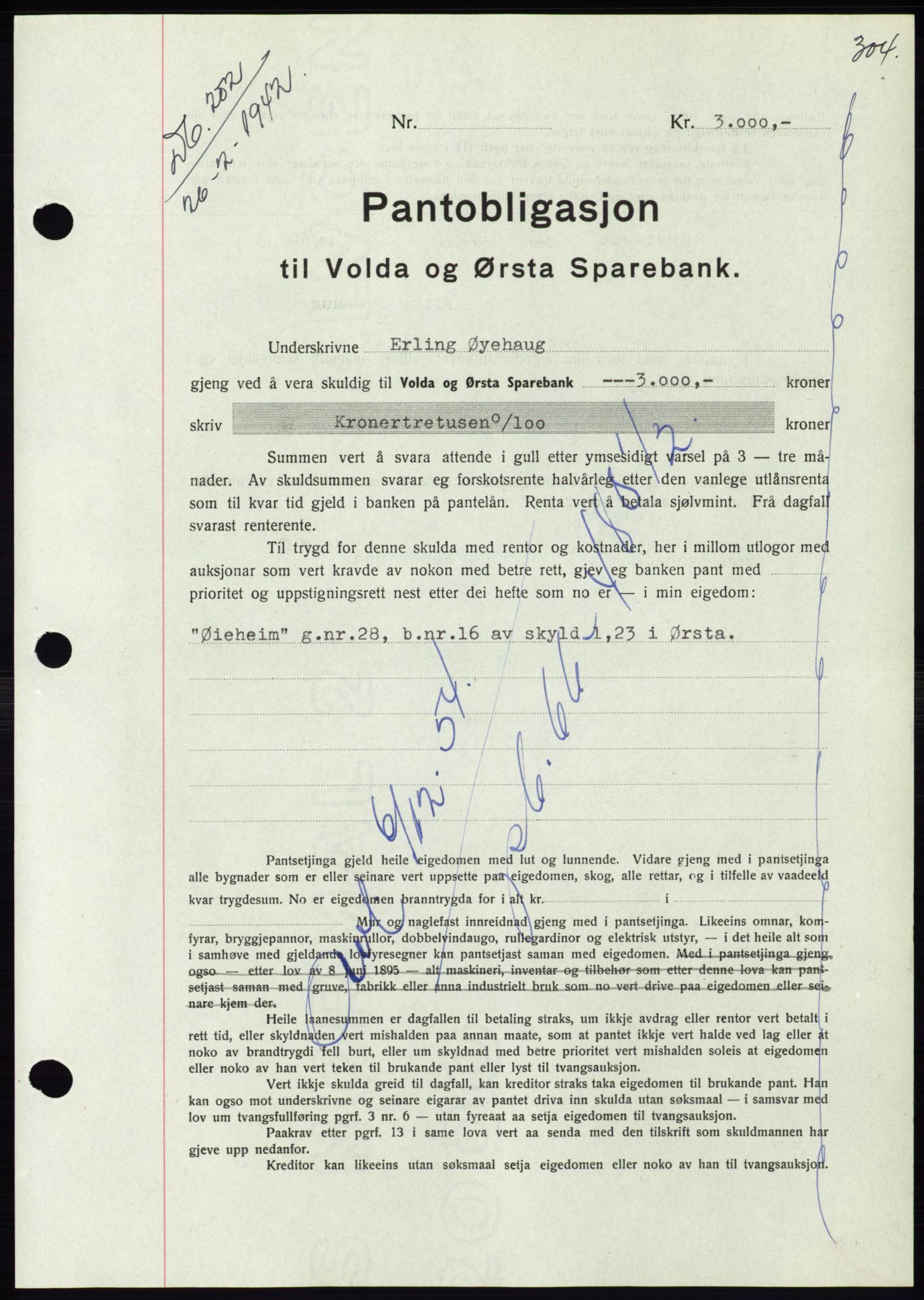 Søre Sunnmøre sorenskriveri, AV/SAT-A-4122/1/2/2C/L0073: Pantebok nr. 67, 1941-1942, Dagboknr: 202/1942