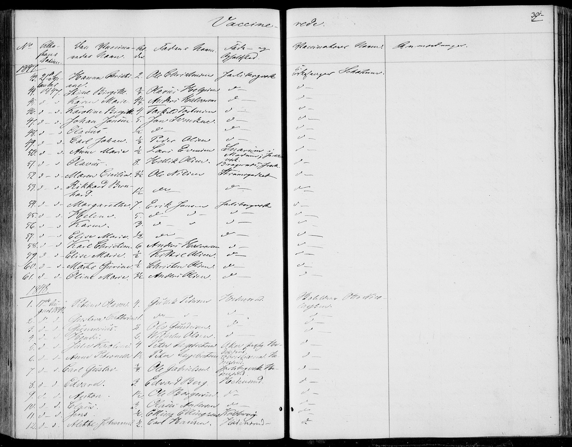 Skoger kirkebøker, SAKO/A-59/F/Fa/L0003: Ministerialbok nr. I 3, 1842-1861, s. 391