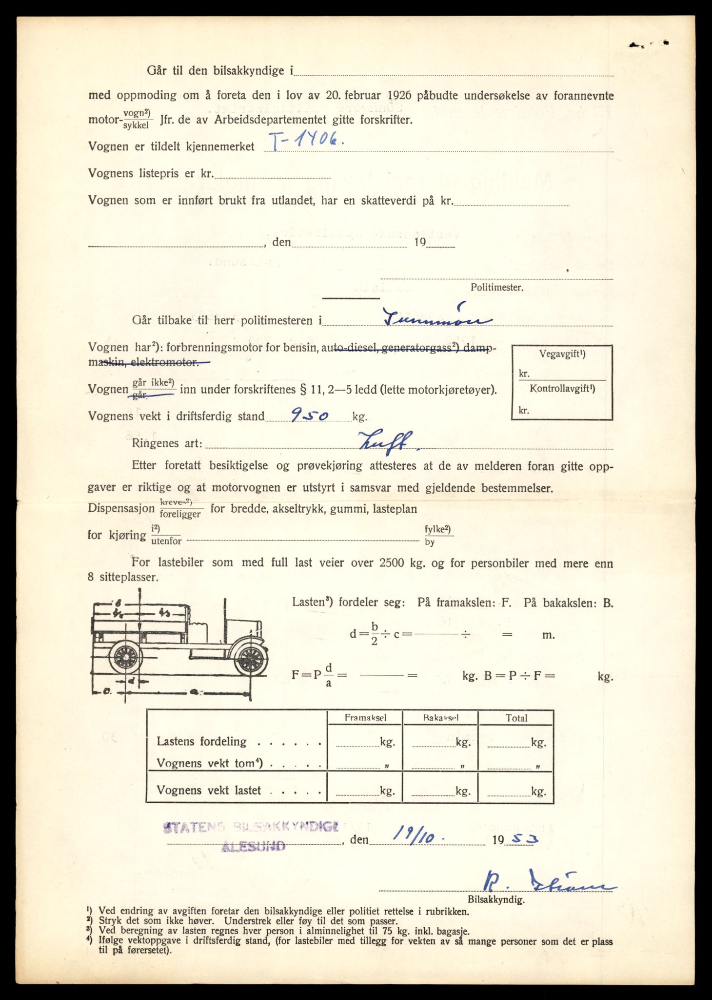 Møre og Romsdal vegkontor - Ålesund trafikkstasjon, AV/SAT-A-4099/F/Fe/L0012: Registreringskort for kjøretøy T 1290 - T 1450, 1927-1998, s. 2637