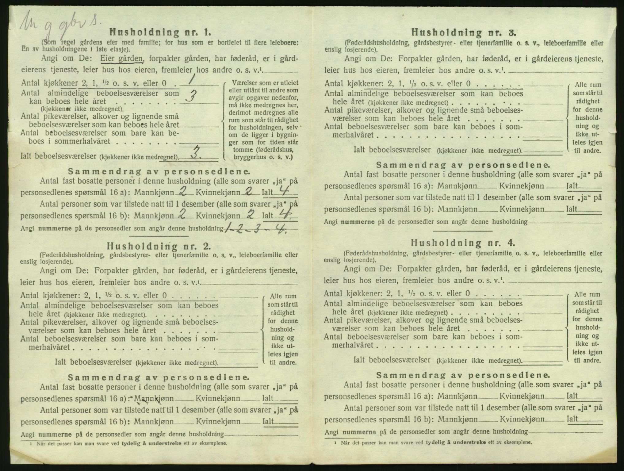 SAH, Folketelling 1920 for 0540 Sør-Aurdal herred, 1920, s. 68