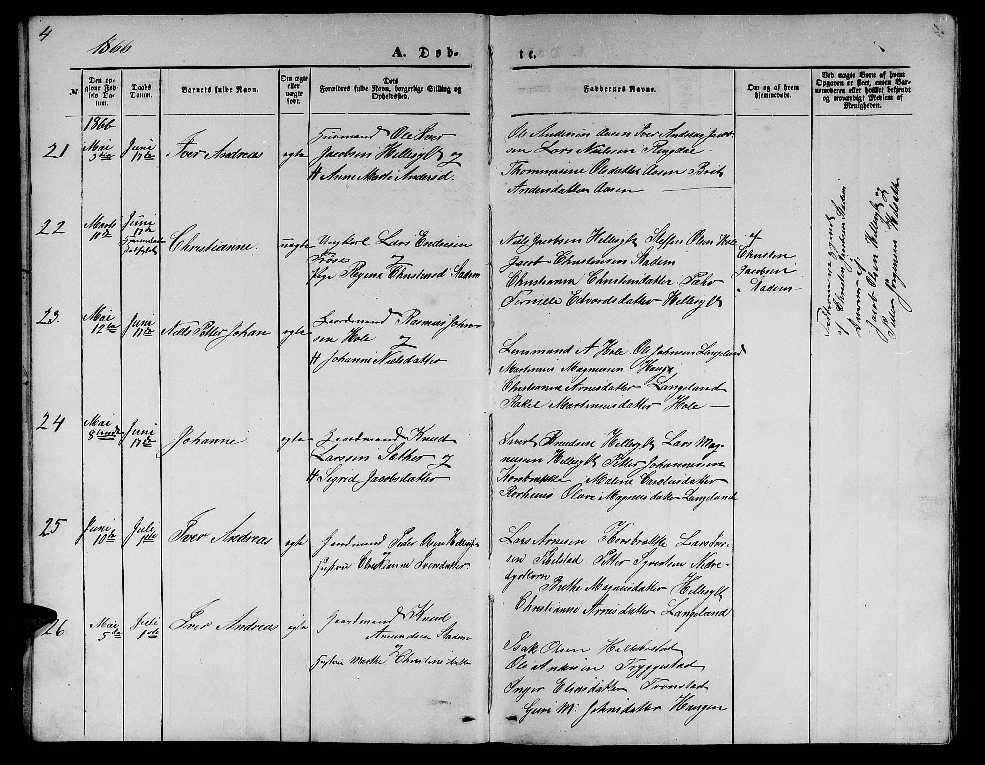 Ministerialprotokoller, klokkerbøker og fødselsregistre - Møre og Romsdal, AV/SAT-A-1454/517/L0229: Klokkerbok nr. 517C02, 1864-1879, s. 4