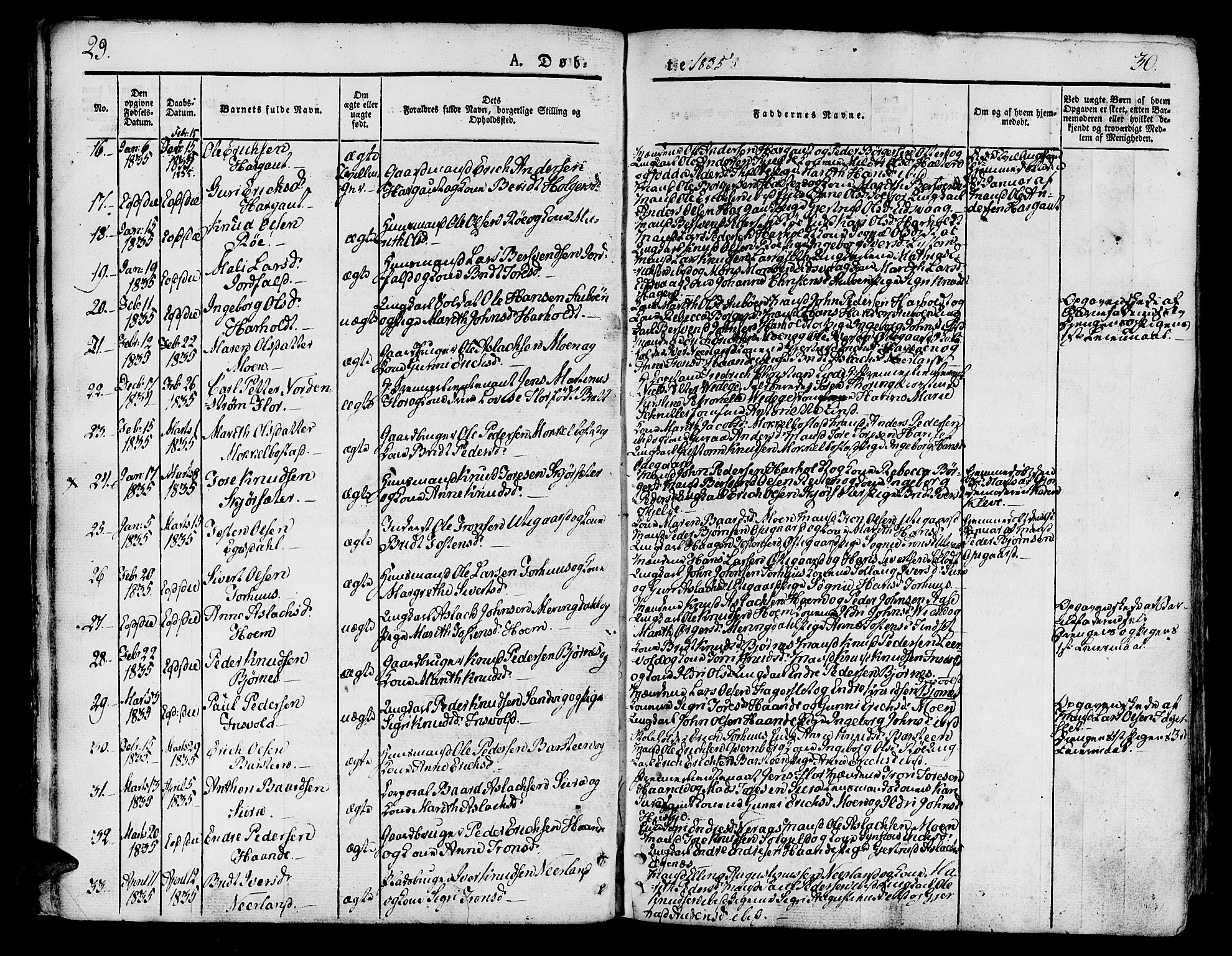 Ministerialprotokoller, klokkerbøker og fødselsregistre - Møre og Romsdal, AV/SAT-A-1454/551/L0624: Ministerialbok nr. 551A04, 1831-1845, s. 29-30