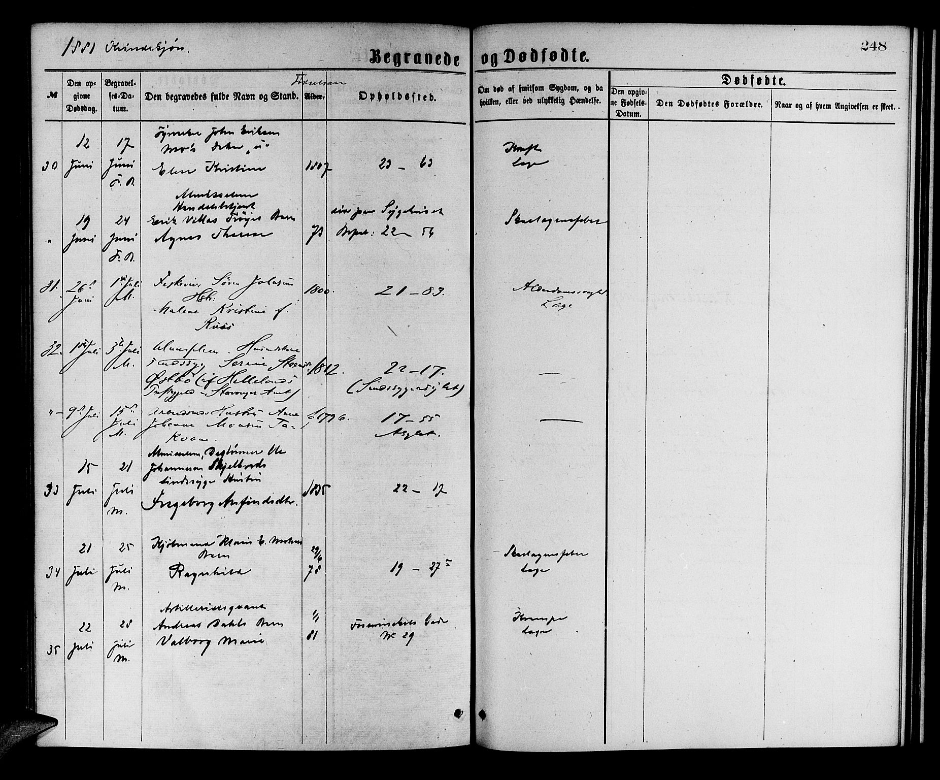 Korskirken sokneprestembete, AV/SAB-A-76101/H/Hab: Klokkerbok nr. E 3, 1871-1883, s. 248