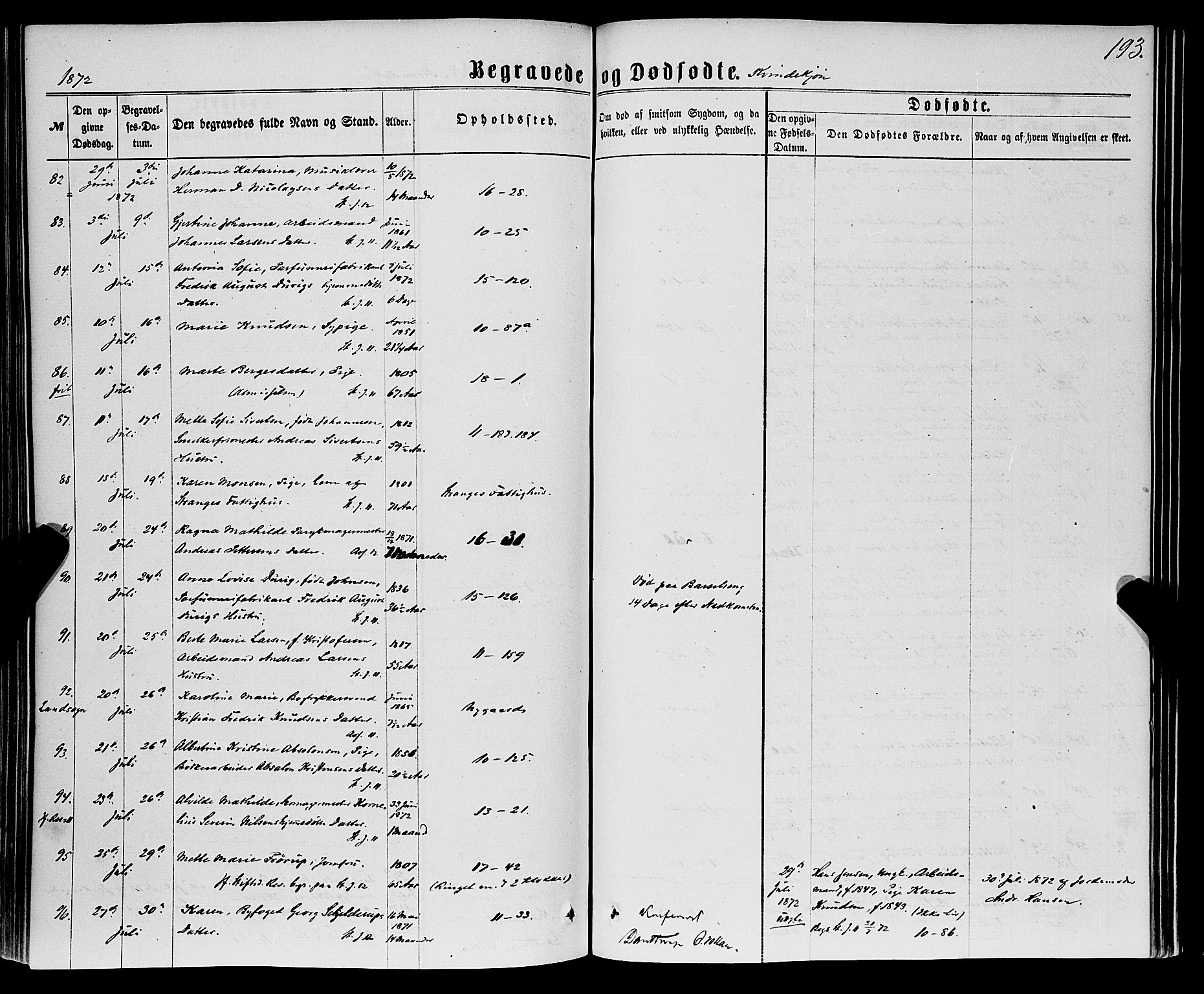 Domkirken sokneprestembete, AV/SAB-A-74801/H/Haa/L0042: Ministerialbok nr. E 3, 1863-1876, s. 193