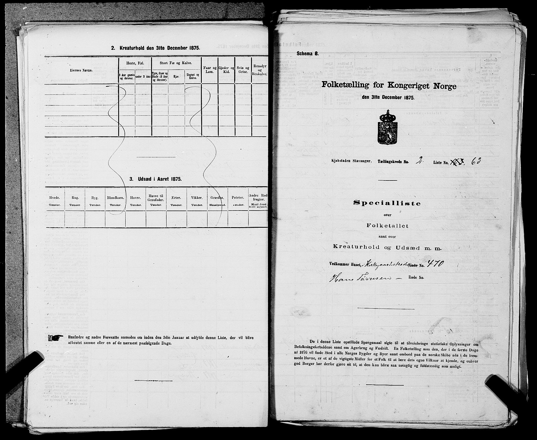 SAST, Folketelling 1875 for 1103 Stavanger kjøpstad, 1875, s. 342