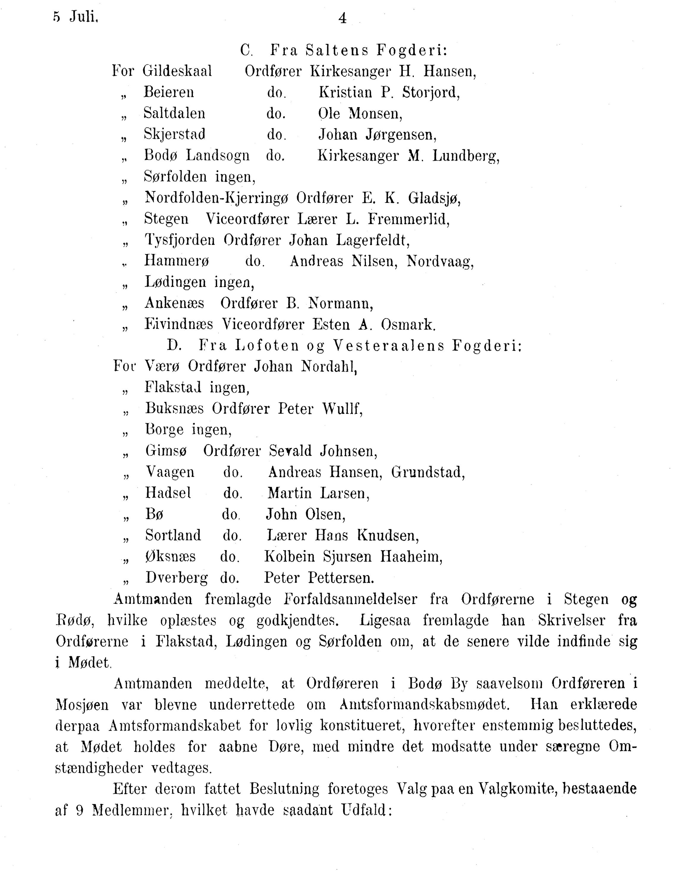 Nordland Fylkeskommune. Fylkestinget, AIN/NFK-17/176/A/Ac/L0015: Fylkestingsforhandlinger 1886-1890, 1886-1890