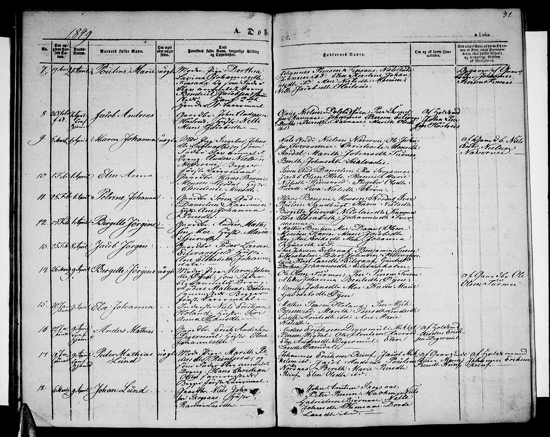 Ministerialprotokoller, klokkerbøker og fødselsregistre - Nordland, SAT/A-1459/820/L0300: Klokkerbok nr. 820C02, 1846-1850, s. 31