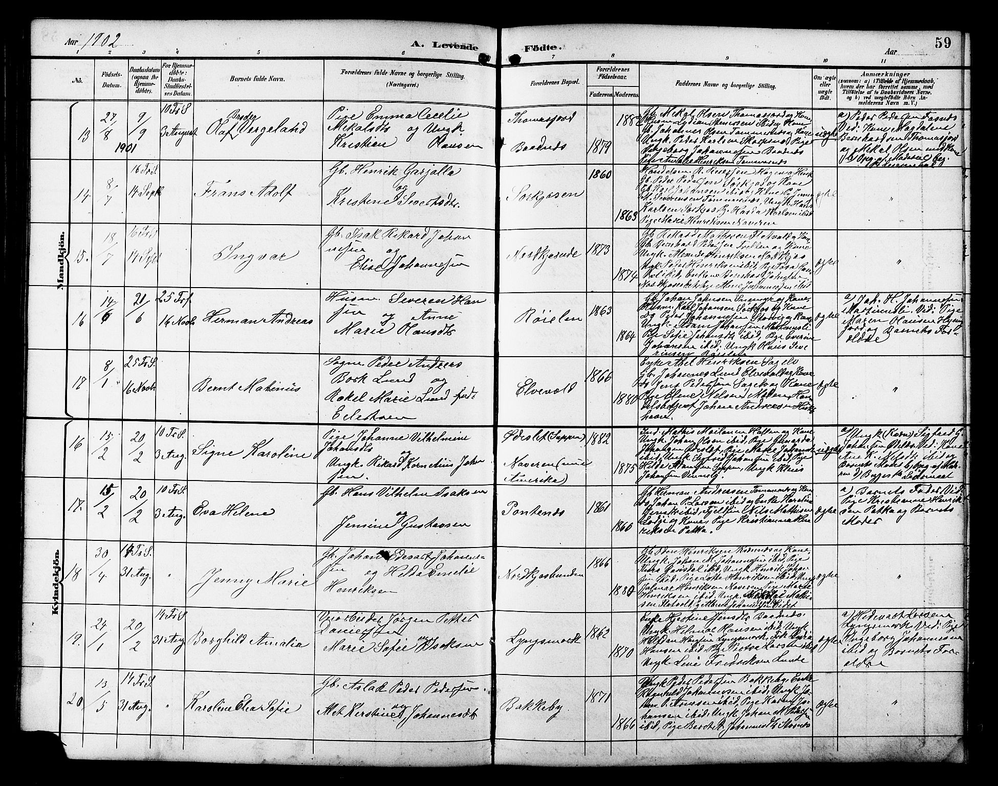 Skjervøy sokneprestkontor, AV/SATØ-S-1300/H/Ha/Hab/L0021klokker: Klokkerbok nr. 21, 1893-1910, s. 59