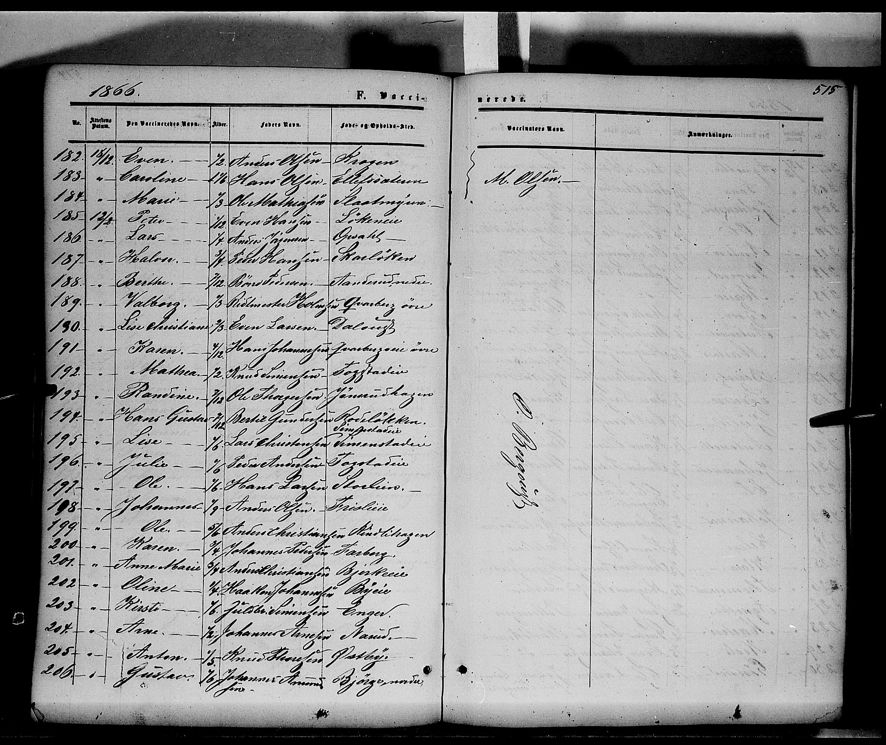 Ringsaker prestekontor, AV/SAH-PREST-014/K/Ka/L0010: Ministerialbok nr. 10, 1861-1869, s. 515