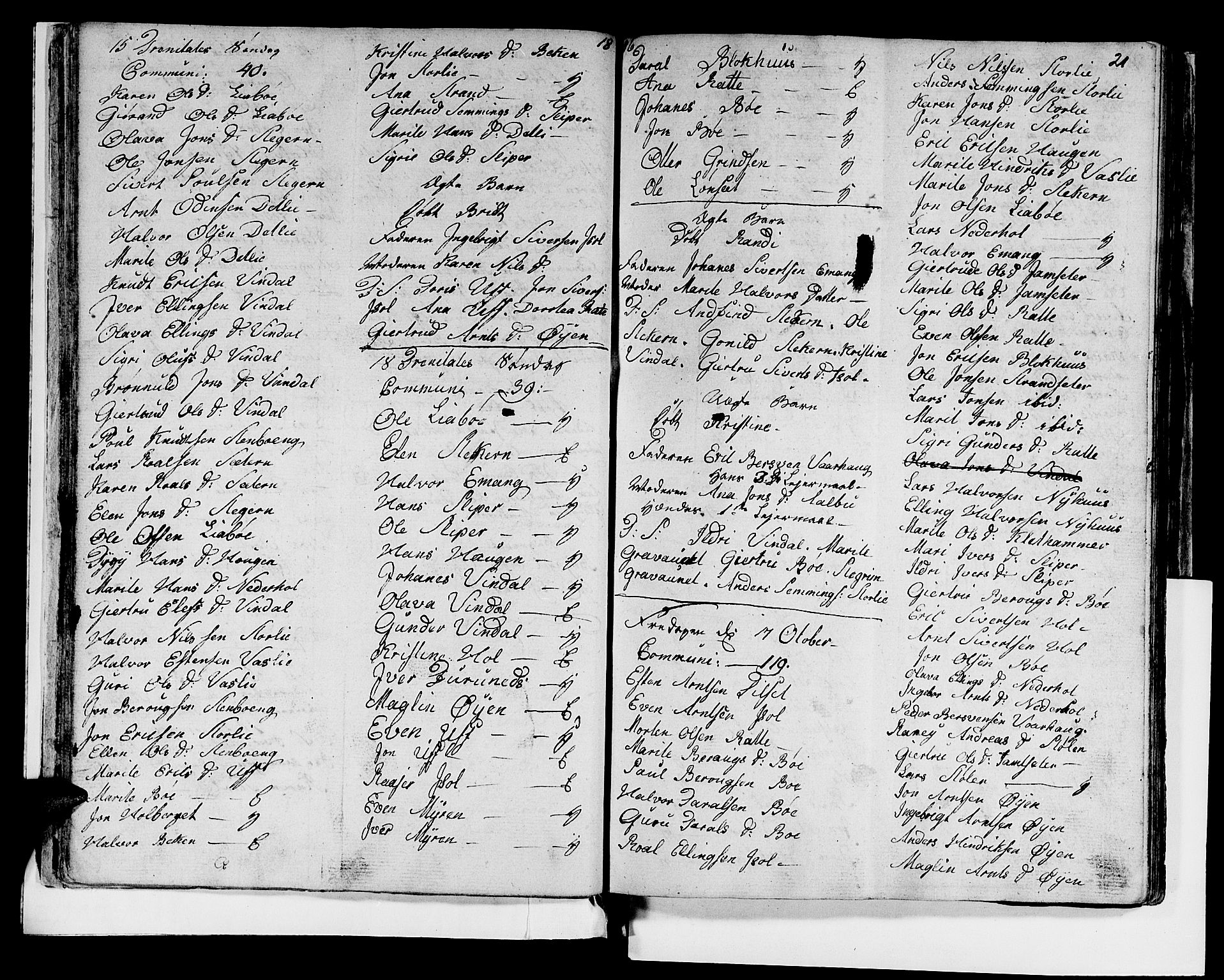 Ministerialprotokoller, klokkerbøker og fødselsregistre - Sør-Trøndelag, SAT/A-1456/679/L0921: Klokkerbok nr. 679C01, 1792-1840, s. 21