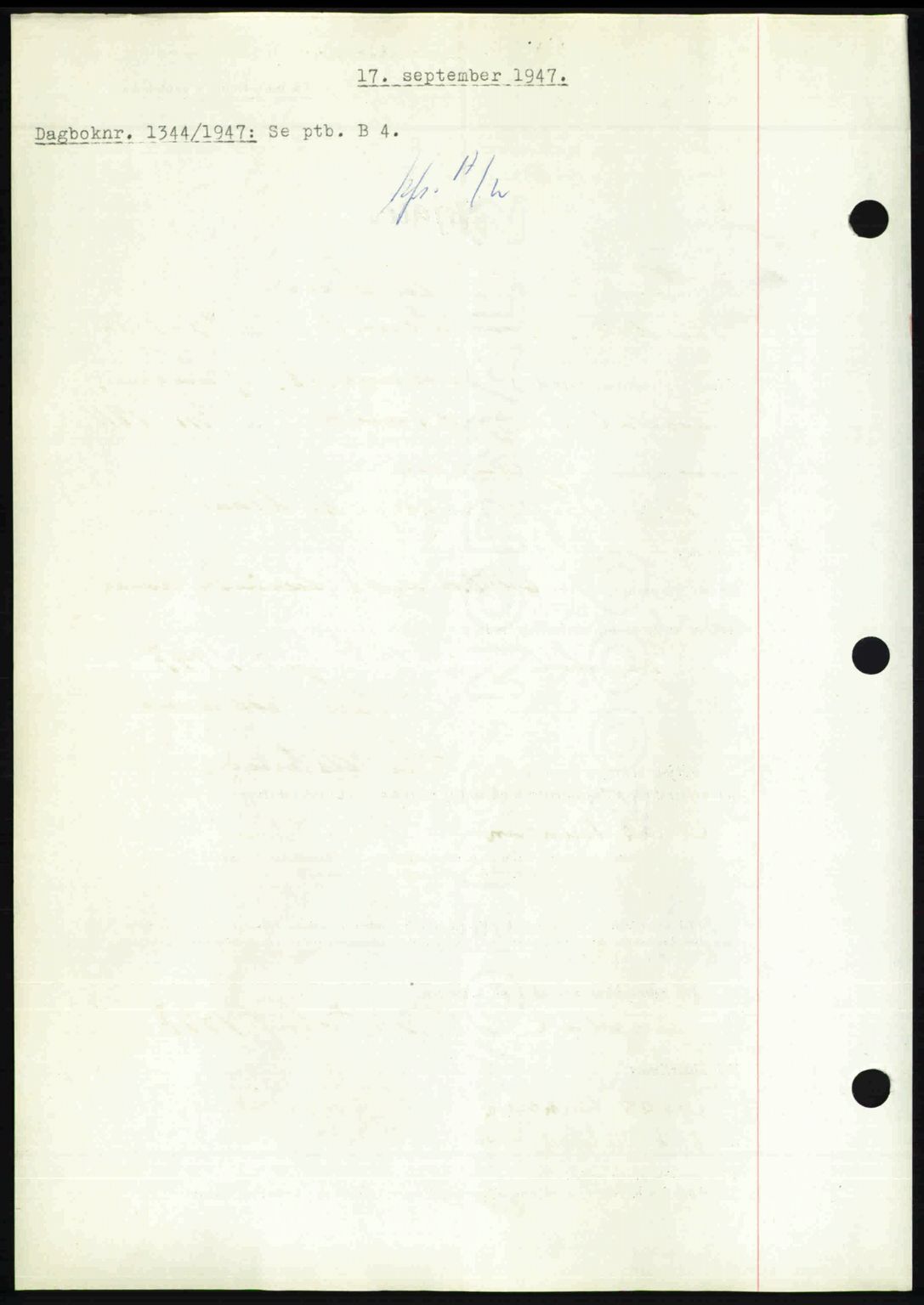 Nedenes sorenskriveri, SAK/1221-0006/G/Gb/Gba/L0058: Pantebok nr. A10, 1947-1948, Dagboknr: 1344/1947