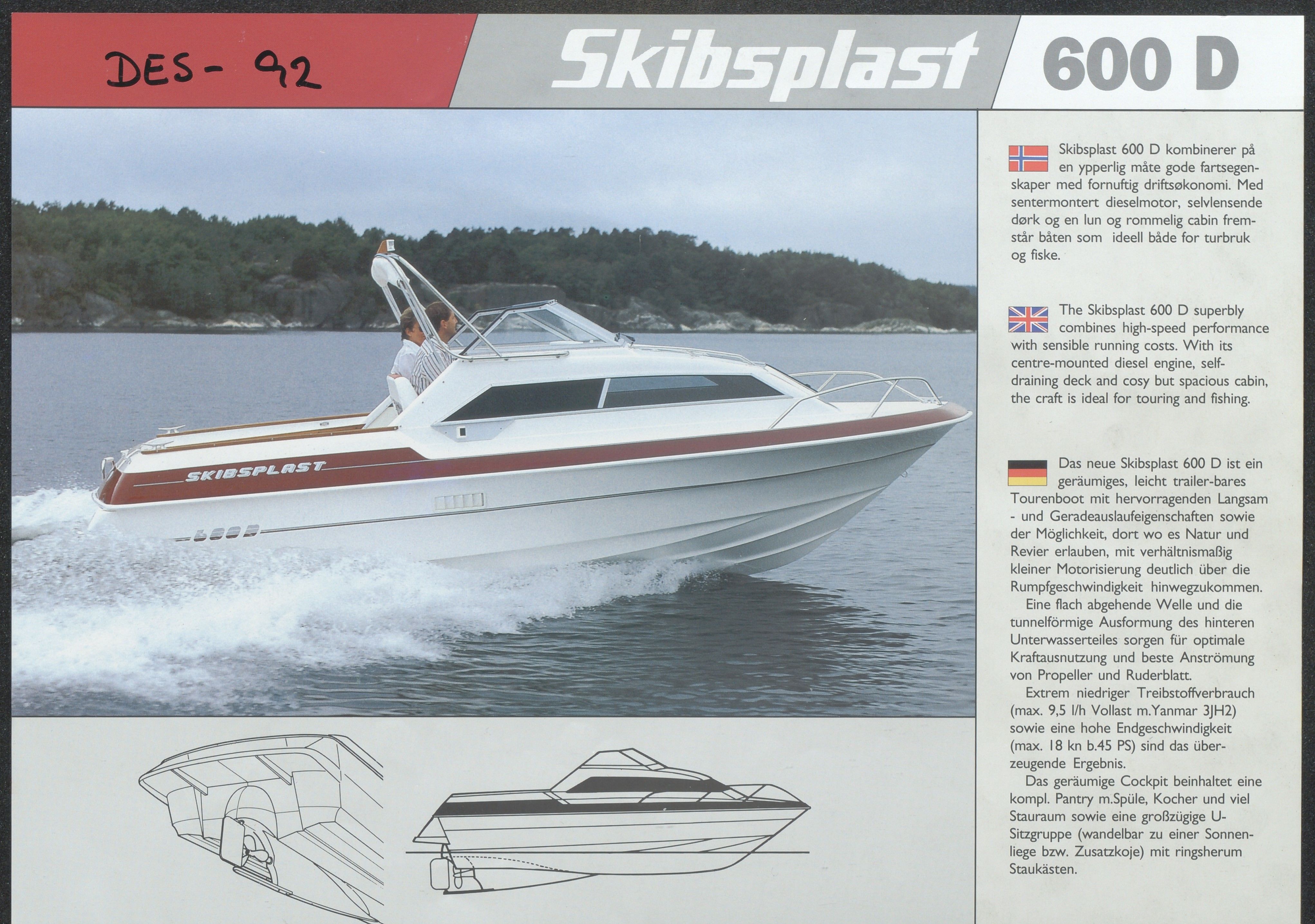 Skibsplast, AAKS/PA-2968/01/X/X01/L0002/0017: Brosjyrer / Skibsplast 600 D (1992-2000), 1992-2000