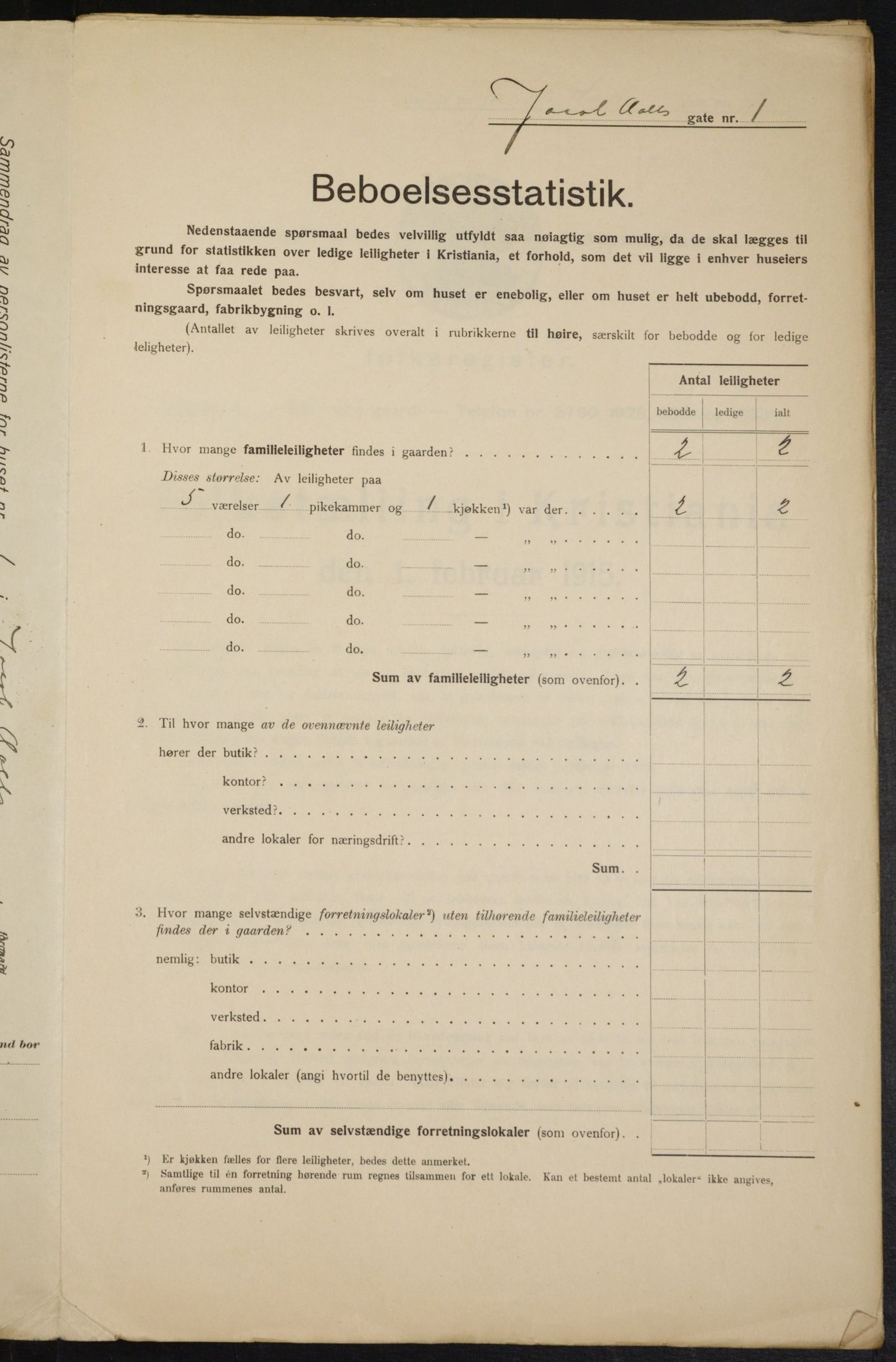 OBA, Kommunal folketelling 1.2.1915 for Kristiania, 1915, s. 44170