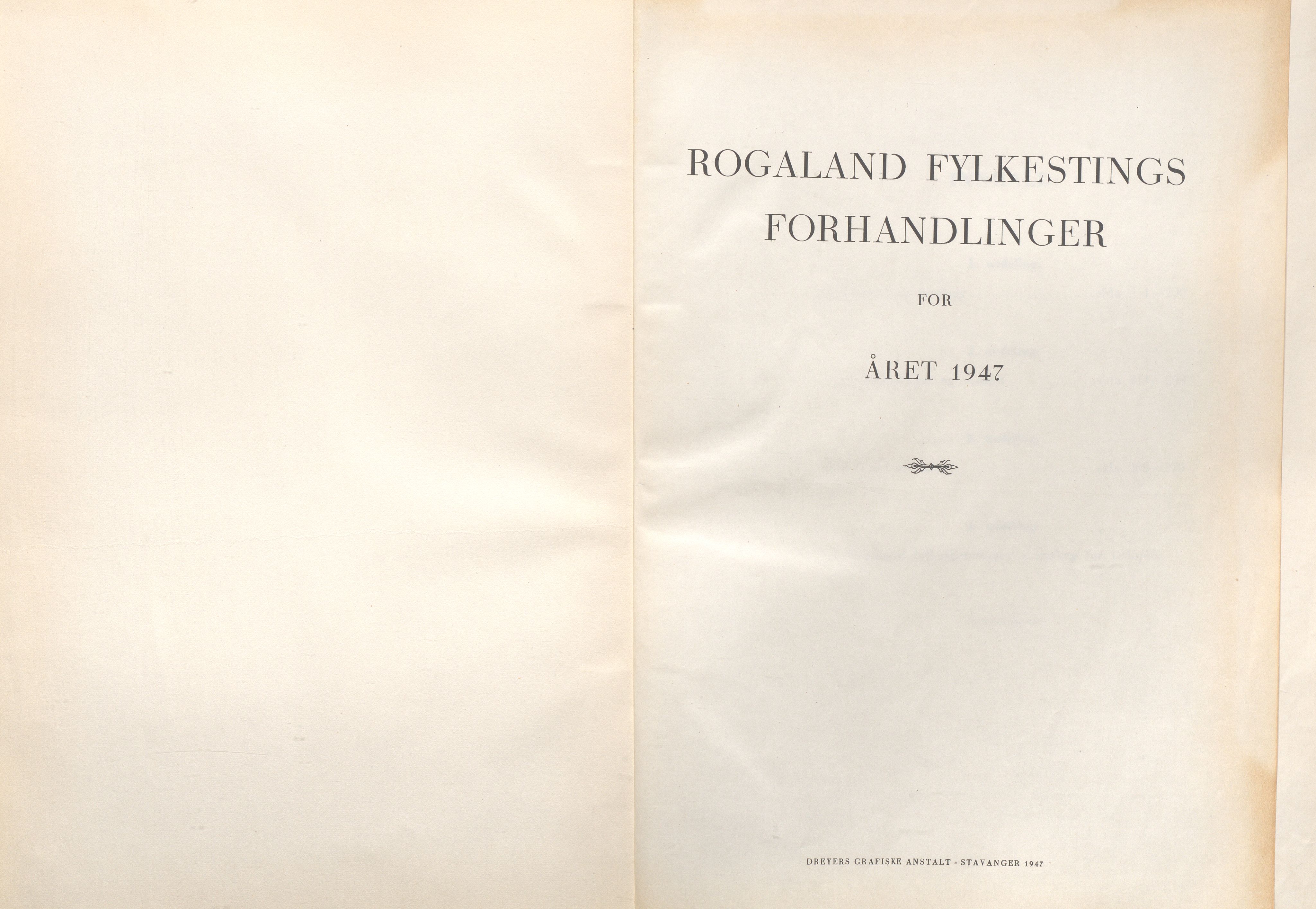 Rogaland fylkeskommune - Fylkesrådmannen , IKAR/A-900/A/Aa/Aaa/L0066: Møtebok , 1947