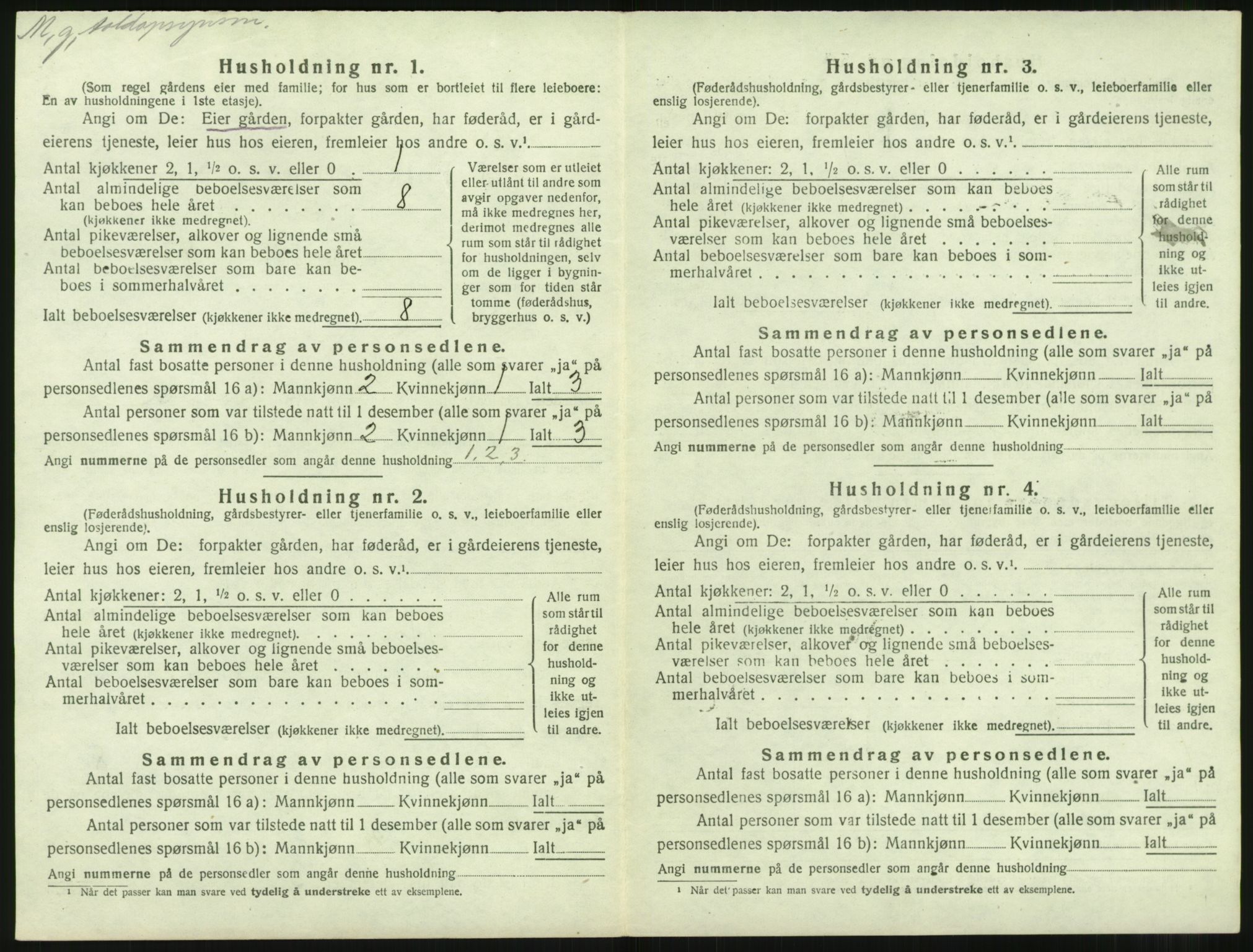 SAST, Folketelling 1920 for 1143 Mosterøy herred, 1920, s. 521