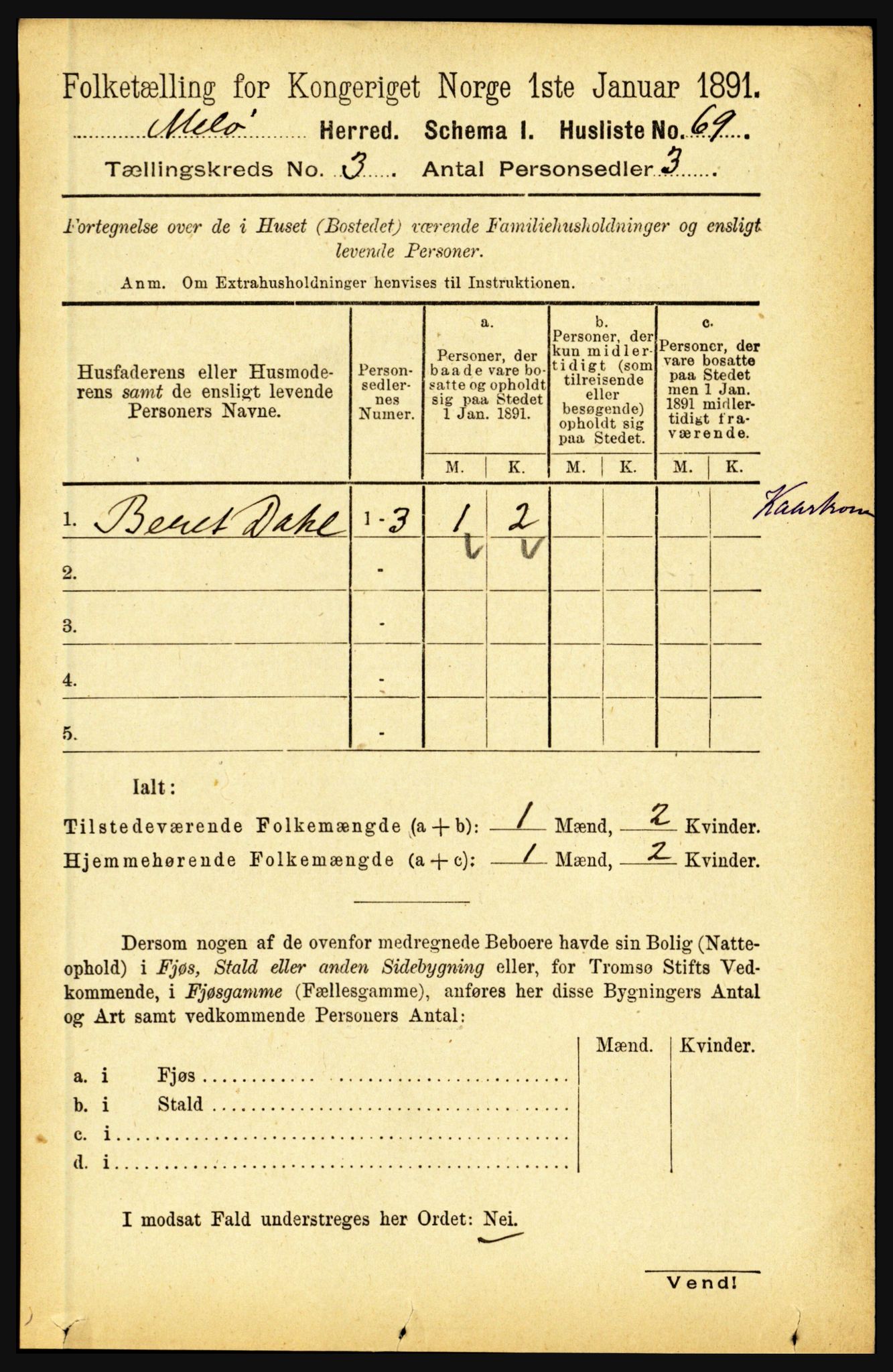 RA, Folketelling 1891 for 1837 Meløy herred, 1891, s. 914