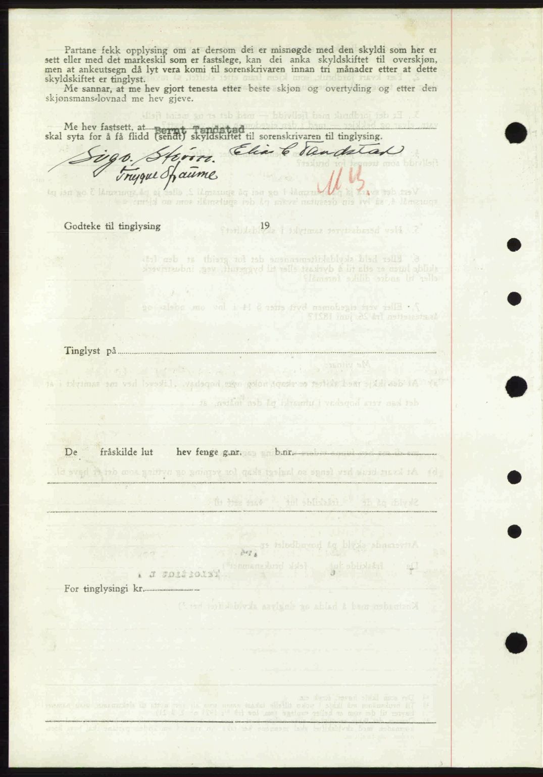 Nordre Sunnmøre sorenskriveri, AV/SAT-A-0006/1/2/2C/2Ca: Pantebok nr. A32, 1949-1949, Dagboknr: 2085/1949