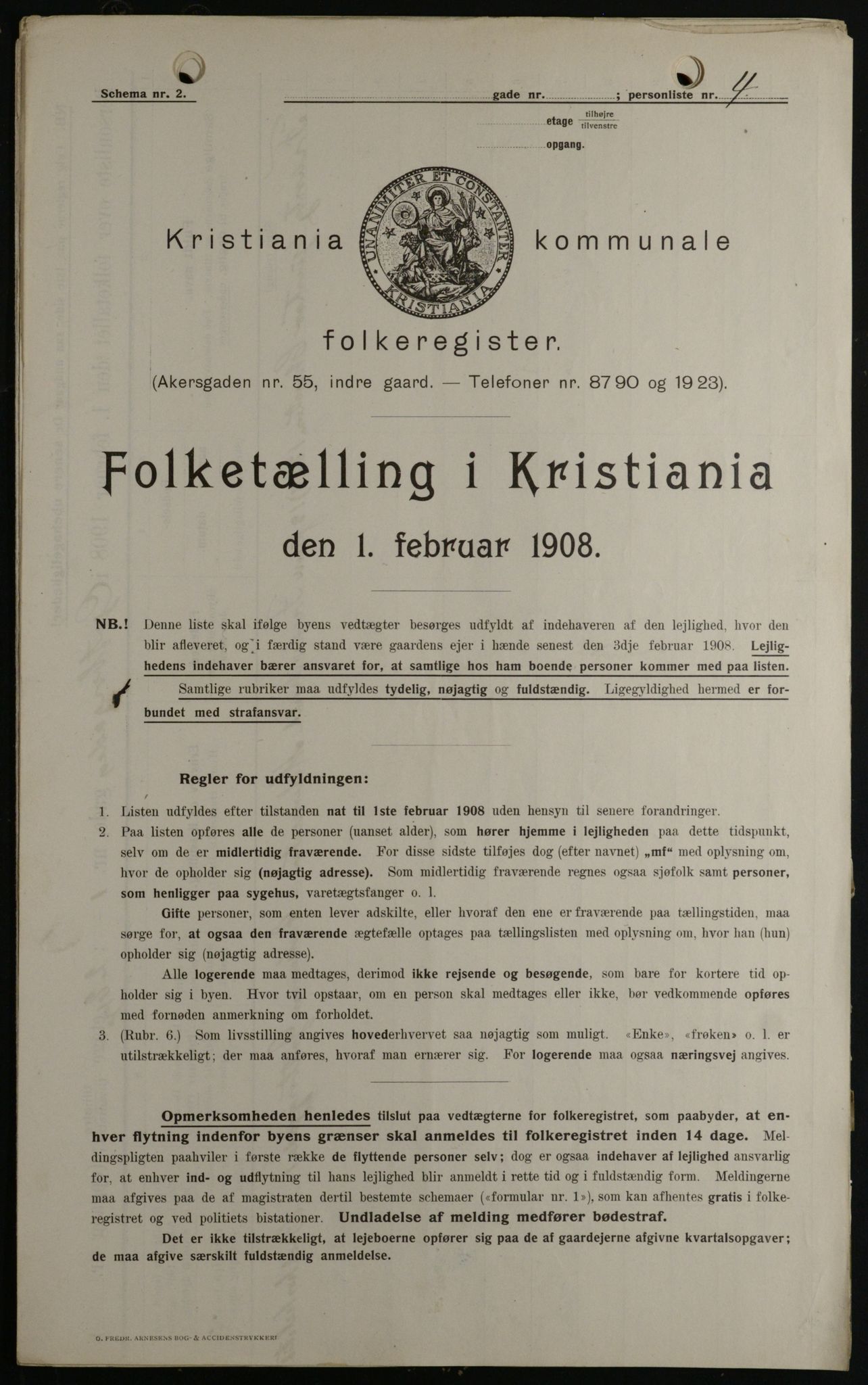 OBA, Kommunal folketelling 1.2.1908 for Kristiania kjøpstad, 1908, s. 29537