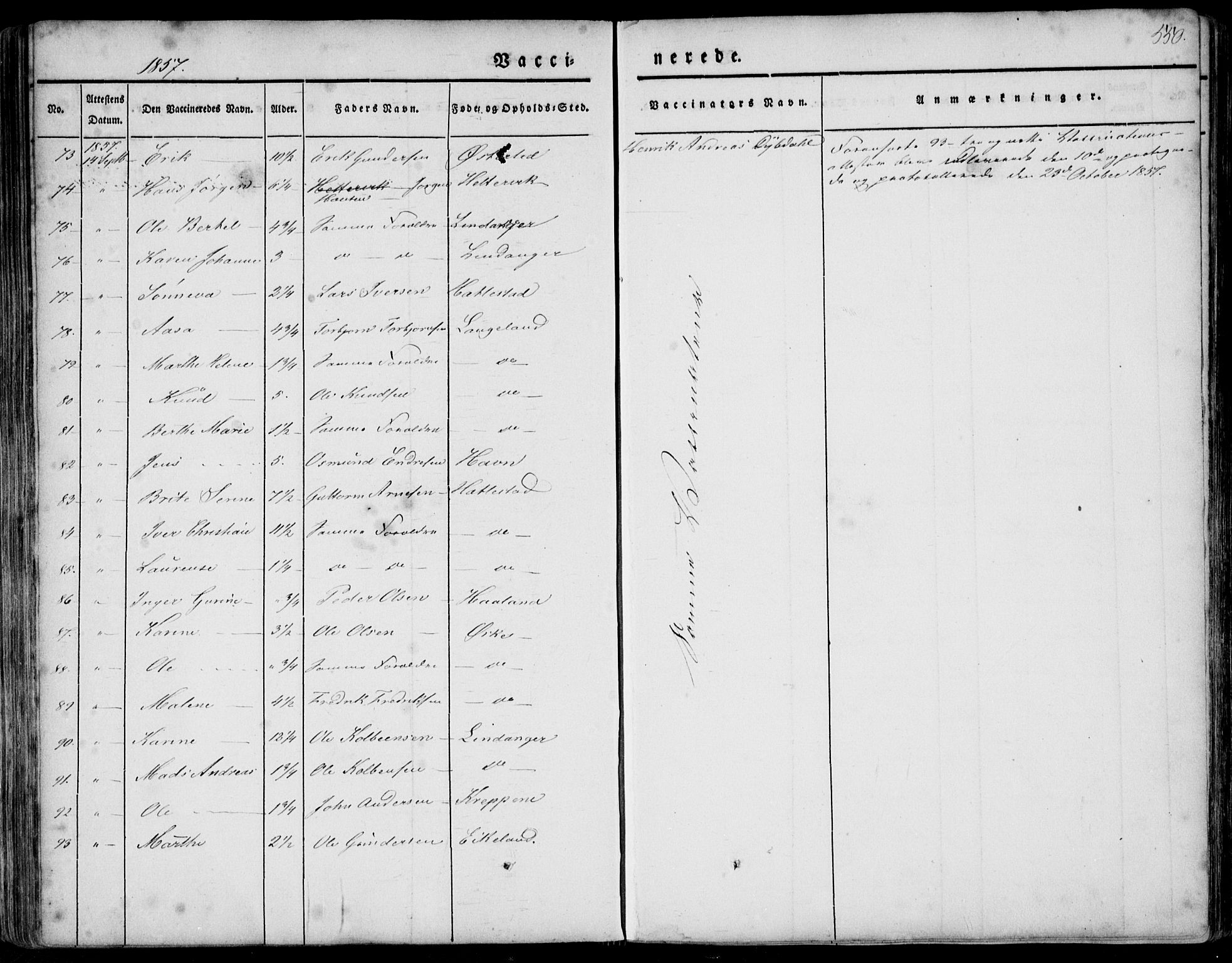 Skjold sokneprestkontor, SAST/A-101847/H/Ha/Haa/L0006: Ministerialbok nr. A 6.2, 1835-1858, s. 550